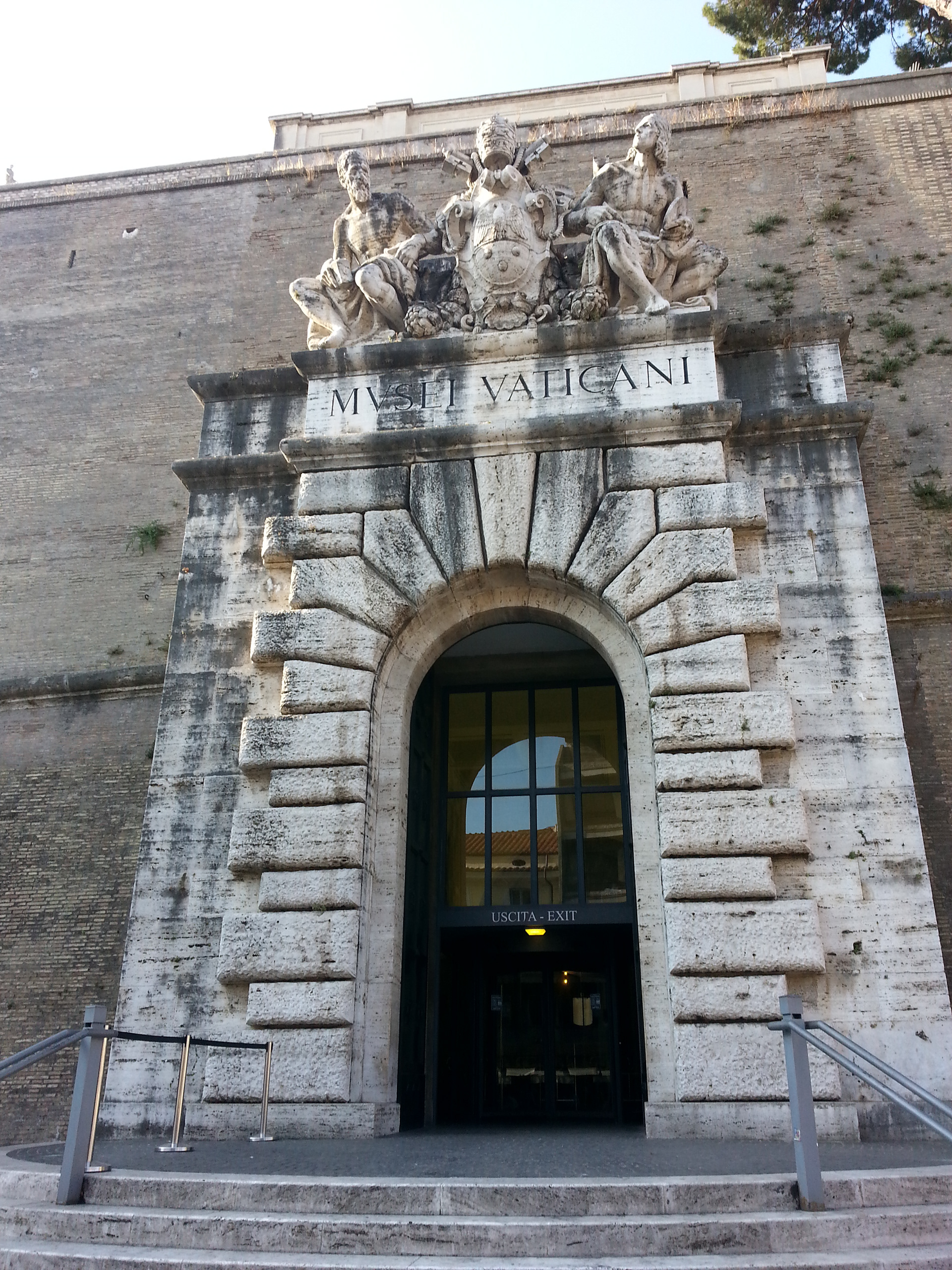 The Vatican Museums (Italian: Musei Vaticani; Latin: Musea Vaticana) are the public museums of the Vatican City. They display works from the immense collection amassed by the Catholic Church and the papacy throughout the centuries, including several of the most renowned Roman sculptures and most important masterpieces of Renaissance art in the world. The museums contain roughly 70,000 works, of which 20,000 are on display, and currently employ 640 people who work in 40 different administrative, scholarly, and restoration departments. 