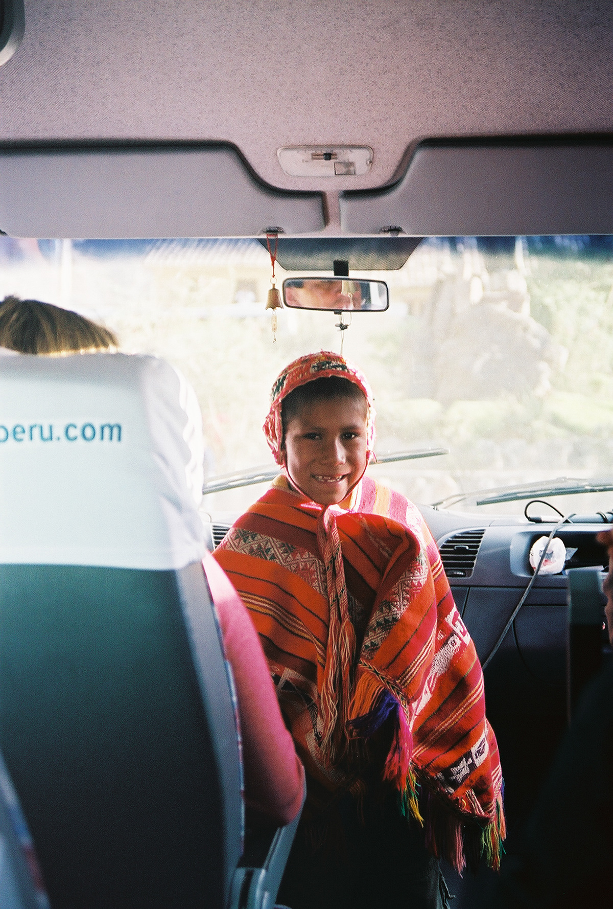 Local youngster visits our tour bus.