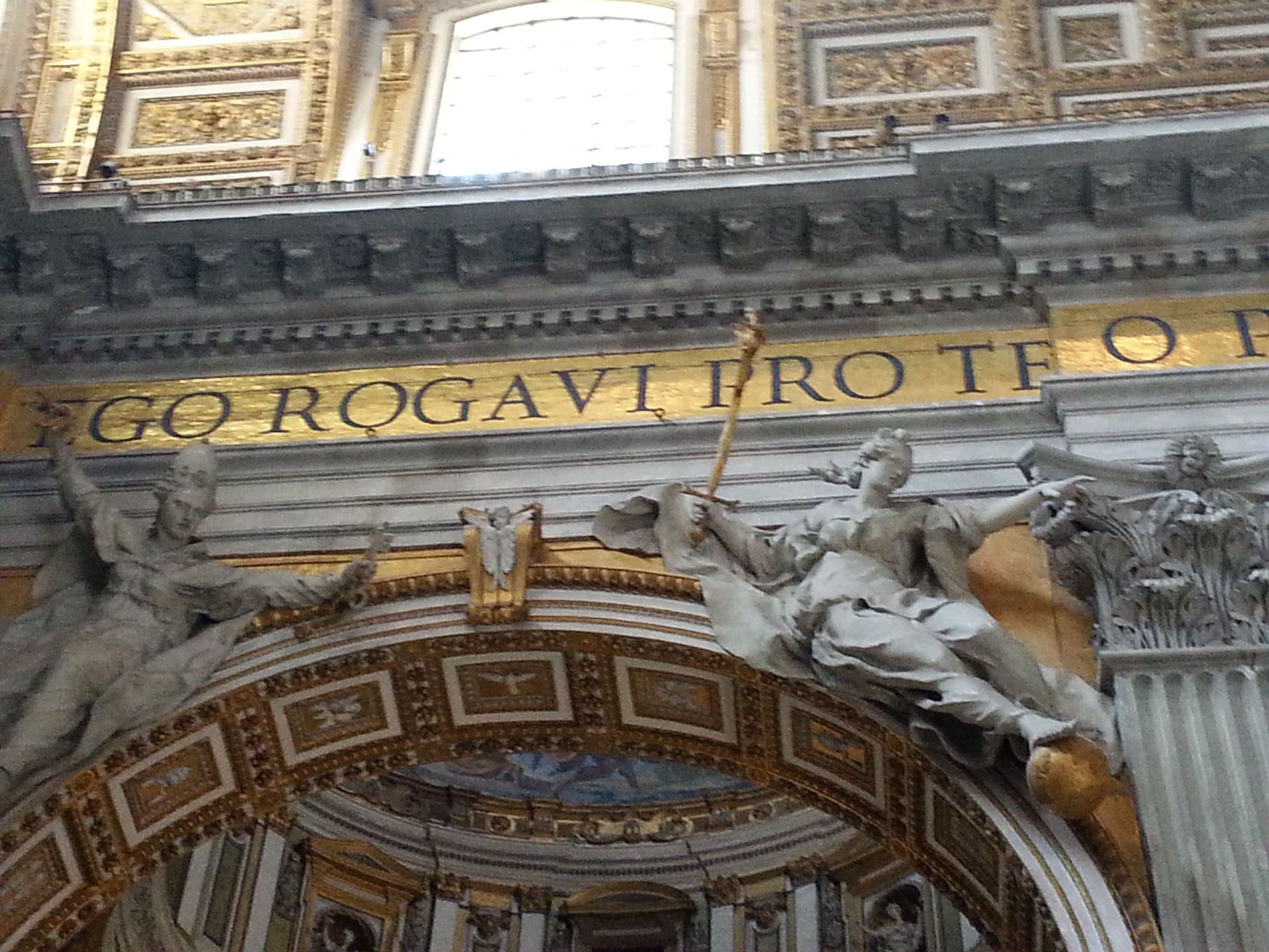 The Nave of St. Peter's Basilica, Vatican, Rome.
