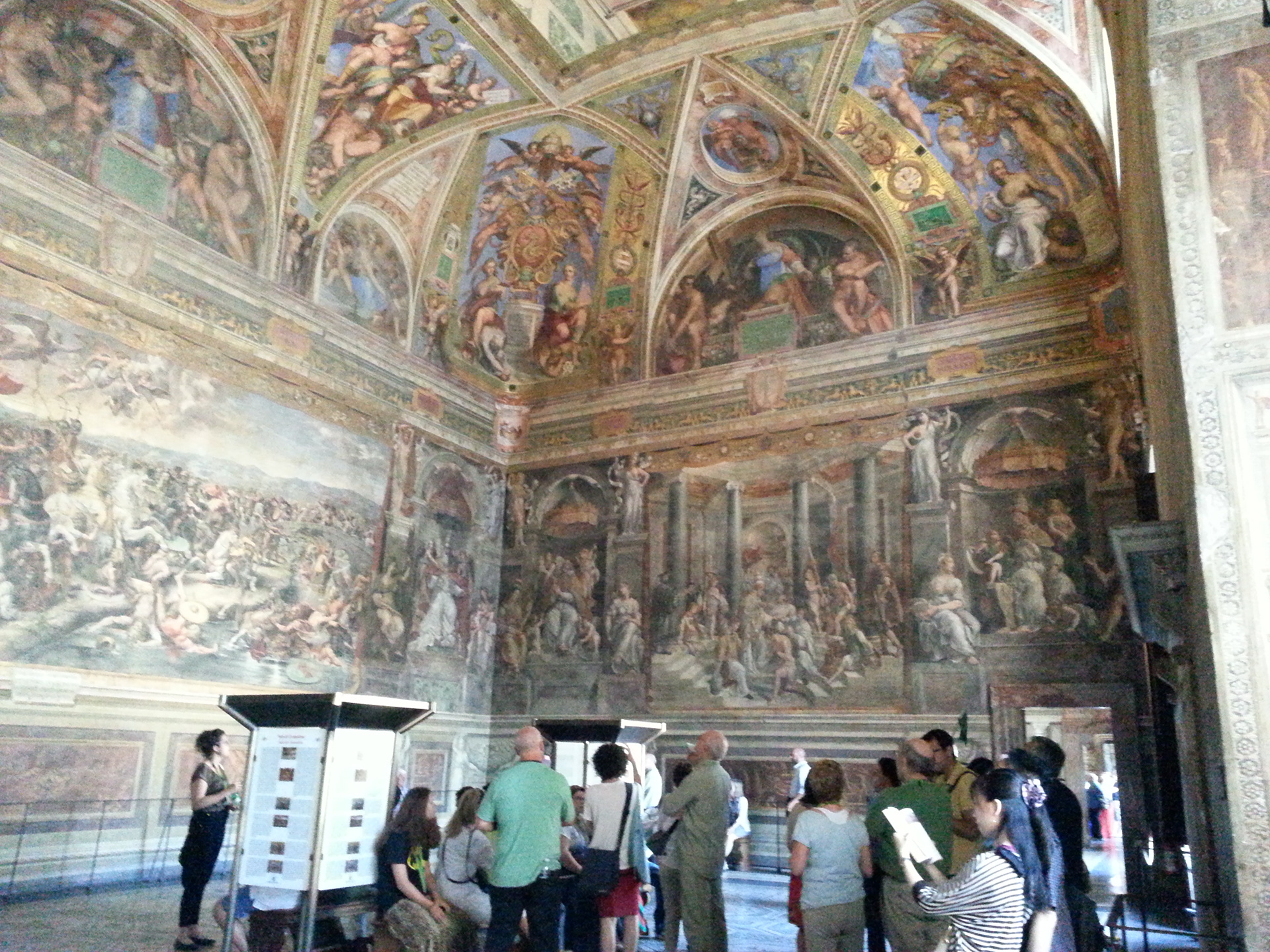 The Hall of Constantine - designed to be used for receptions and official ceremonies and was decorated by the school of Raphael on the basis of drawings by the artist.