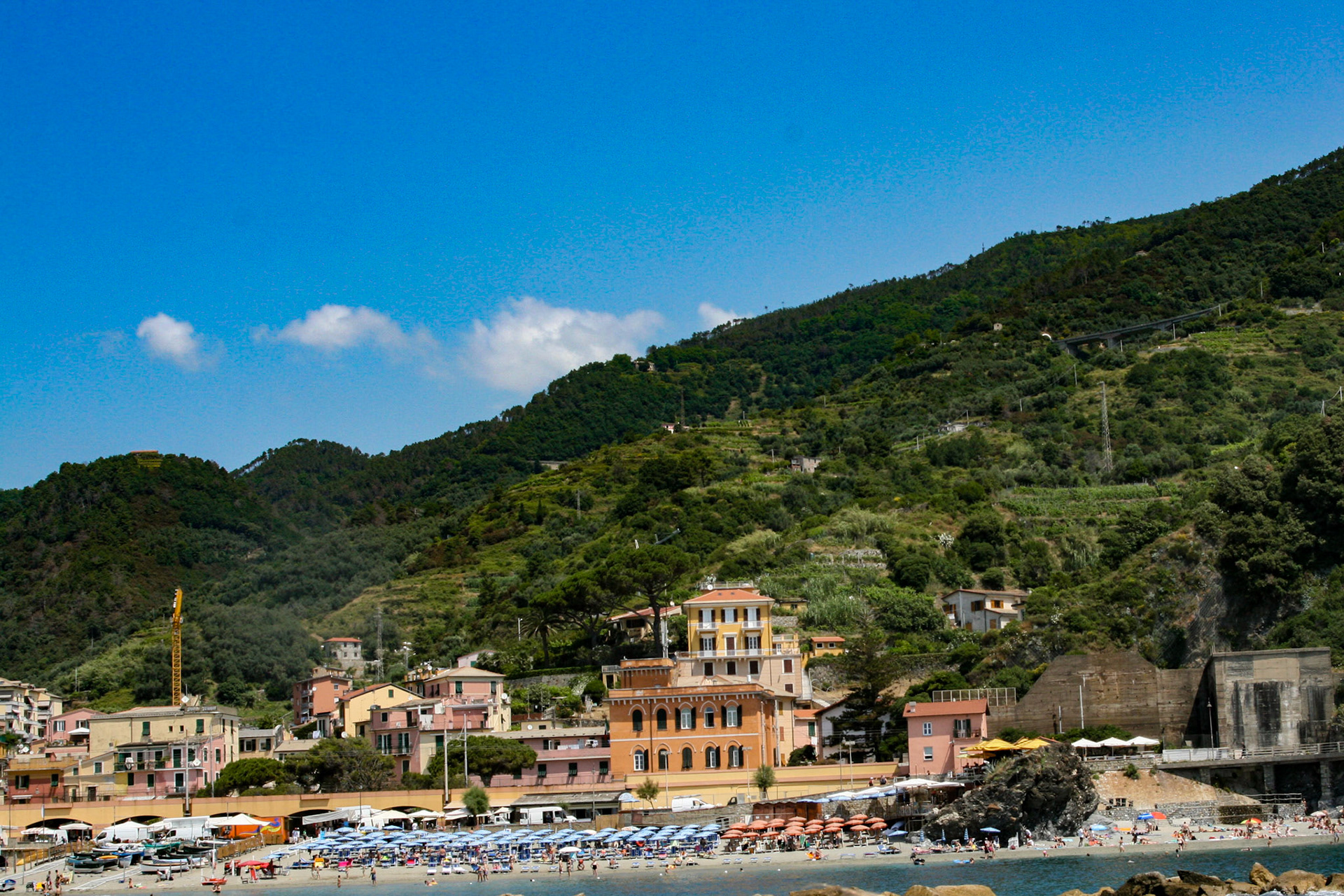 Monterroso has the largest beach area of the five villages of Cinque Terre.