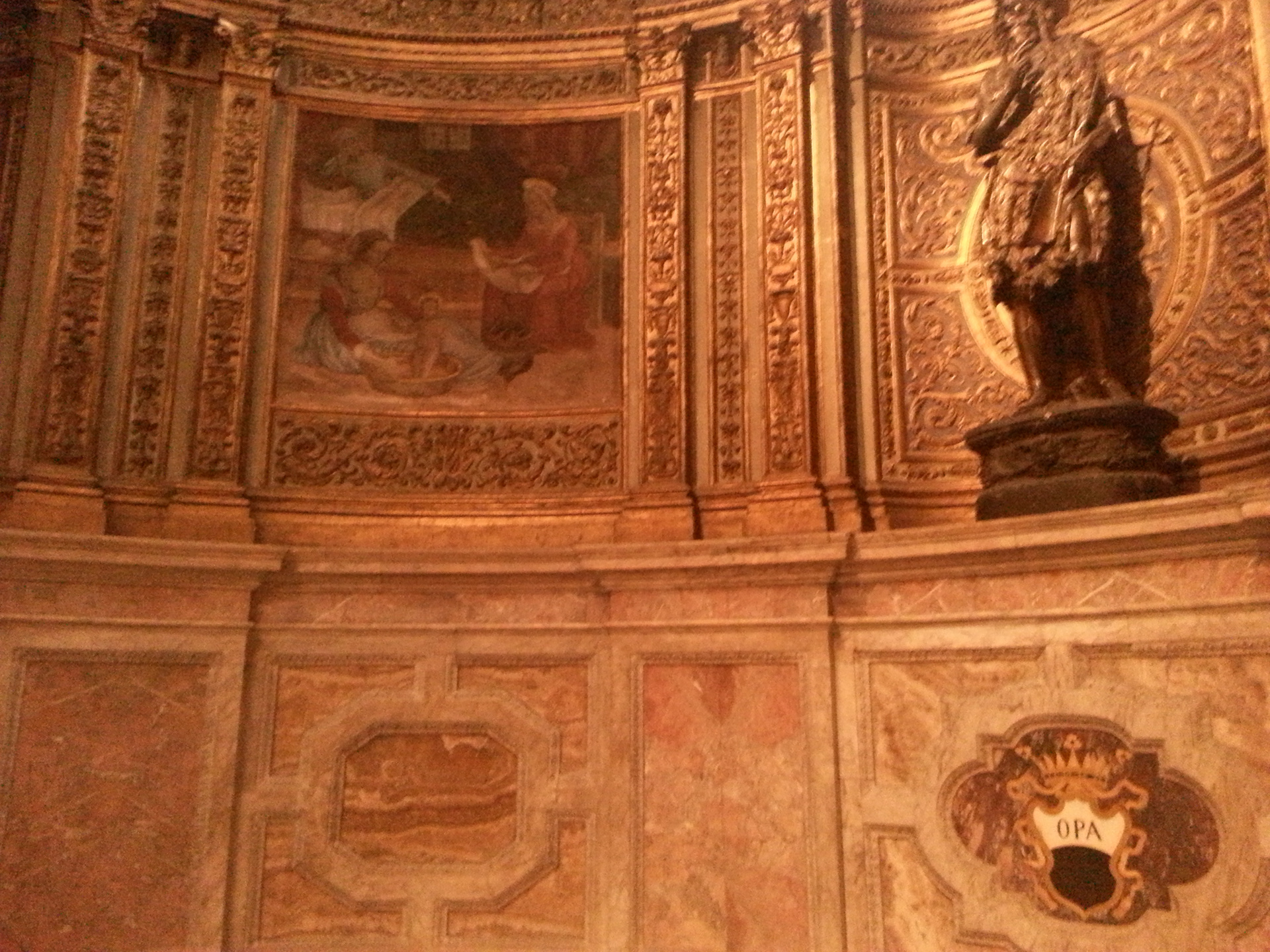 Chapel of Saint John Baptist with statue from Donatello, in the Duomo of Siena, Tuscany, Italy. 