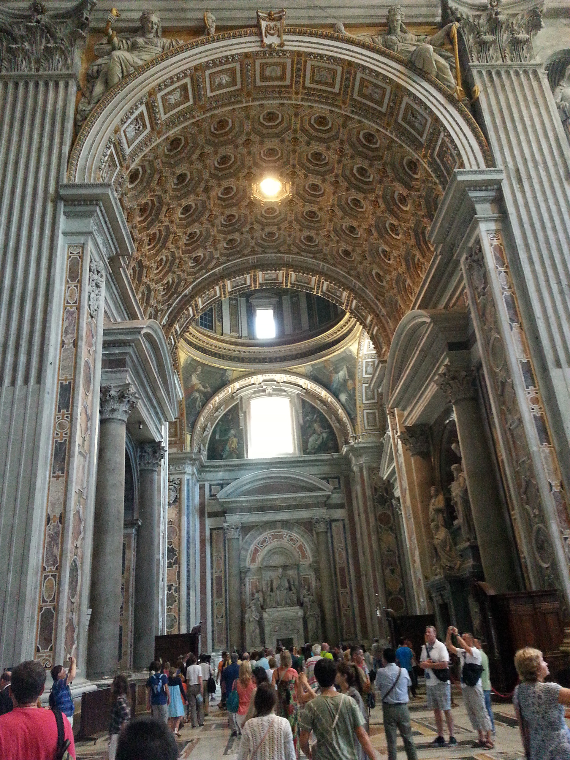 The interior of St. Peter's Basilica in the Vatican