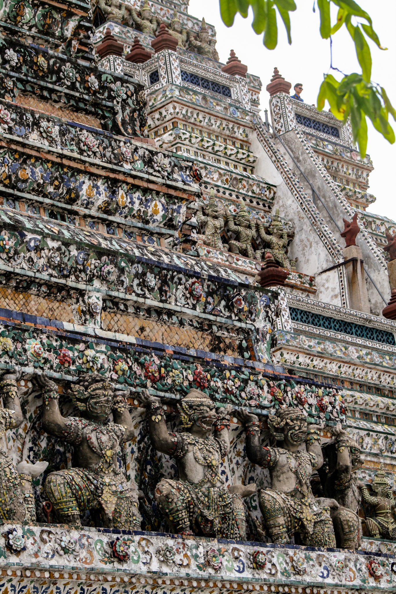 Architectural detail, Wat Arun, Temple of Dawn, Bangkok, Thailand 