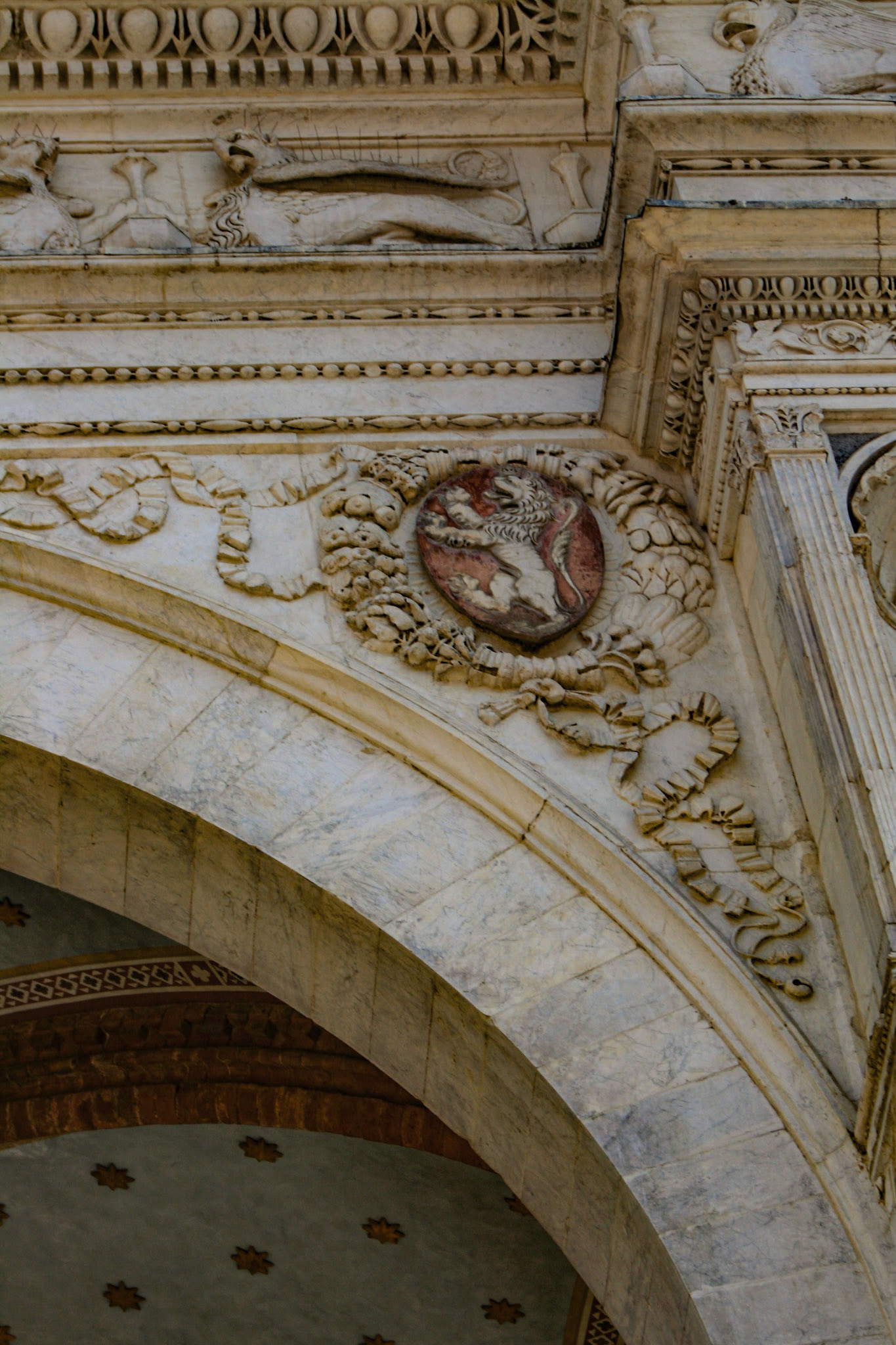 Cappella di Piazza detail, Siena, Tuscany, Italy 