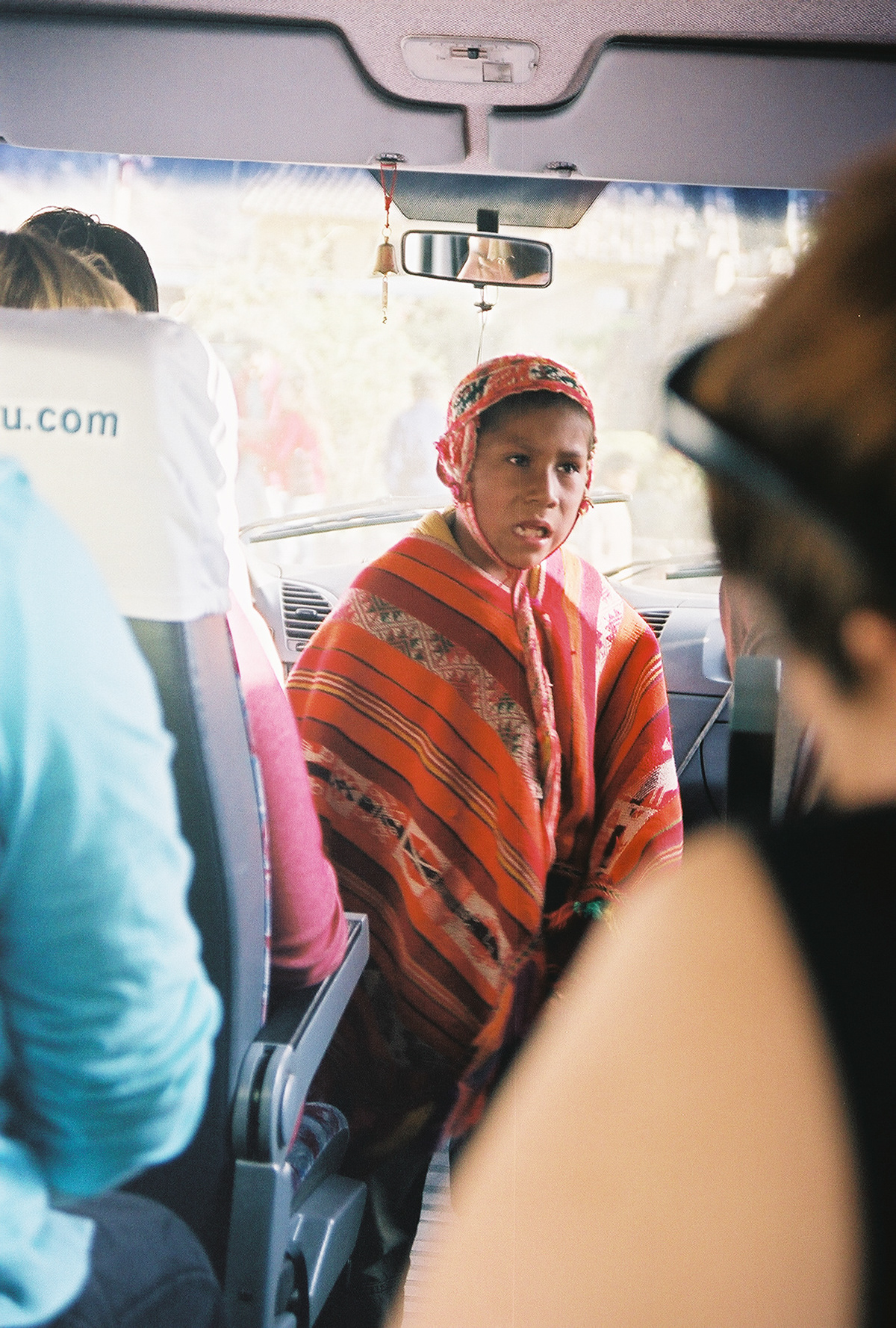 Local youngster visits our tour bus.