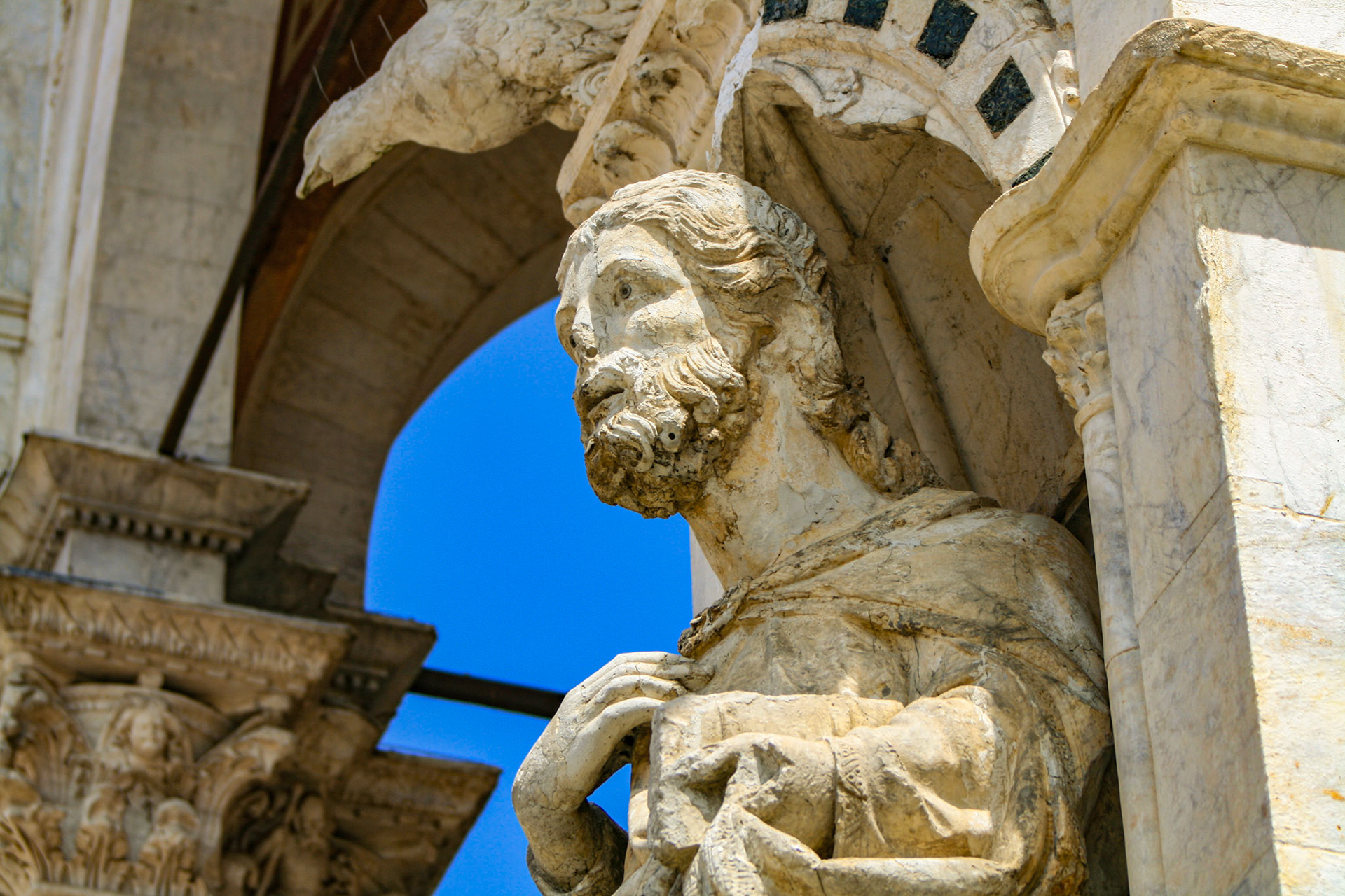 Cappella di Piazza detail, Siena, Tuscany, Italy 
