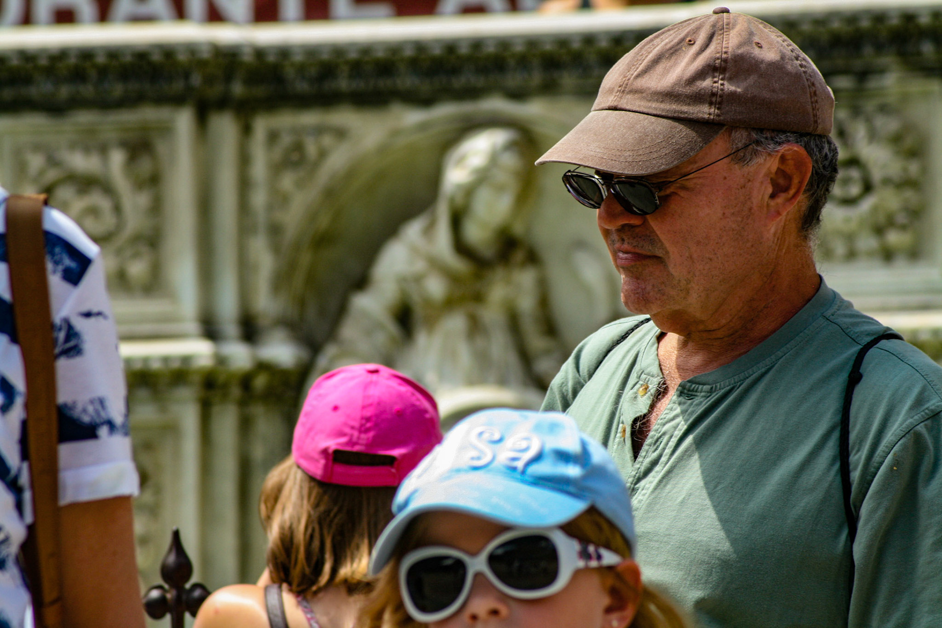 David Soileau in front of the Fonte Gaia (Fountain of Joy).
