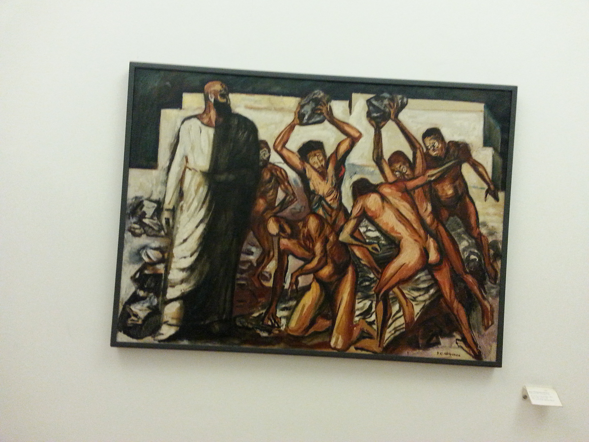 Oil on canvas “El martyrdom de San Esteban” 1944 by José Clemente Orozco (1883/1949) 