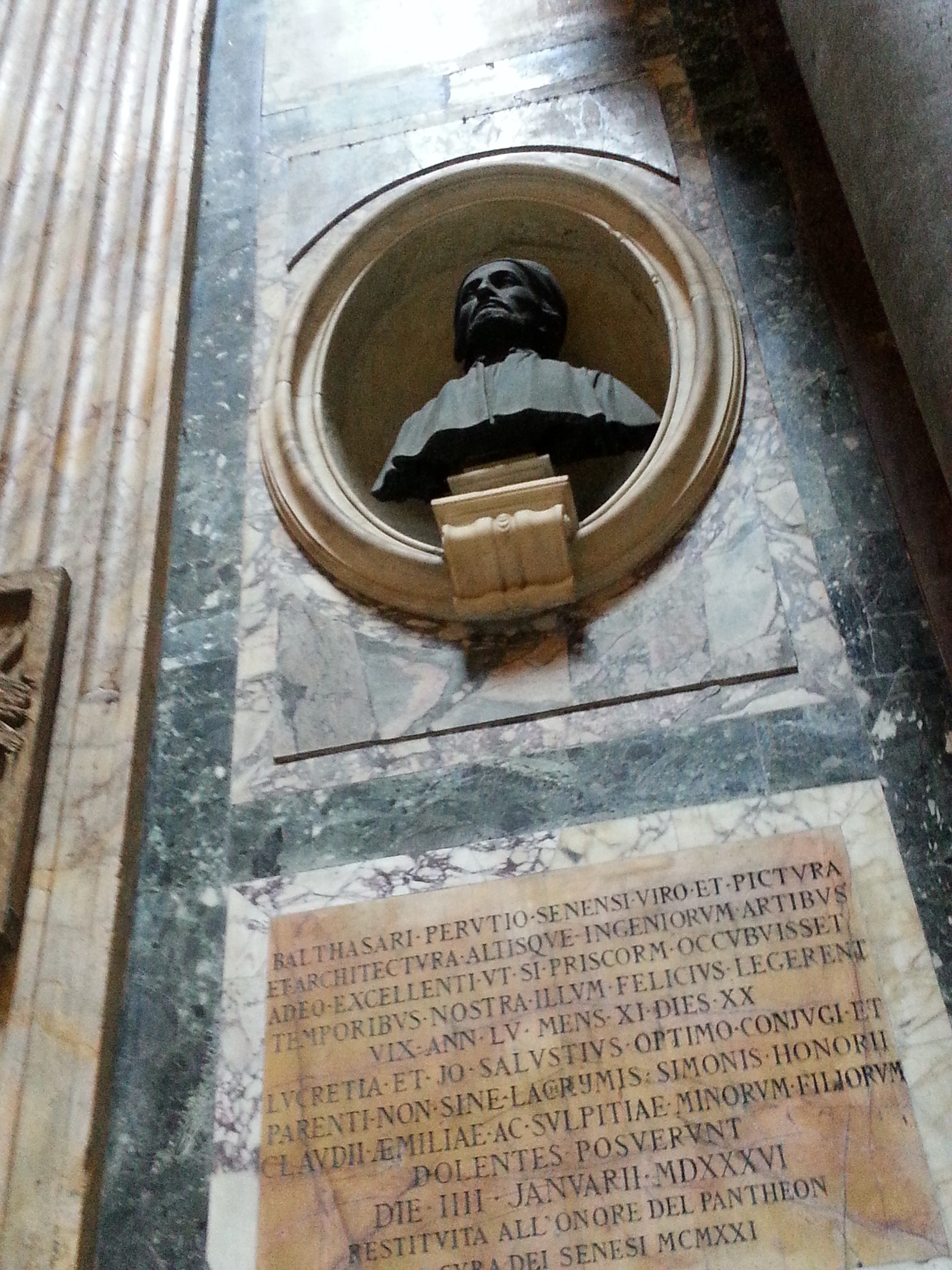 “Funerary monument of Baldassare Peruzzi (1481/1536)” 1921 made from a cast of Giovanni Dupré (1817/1882) 