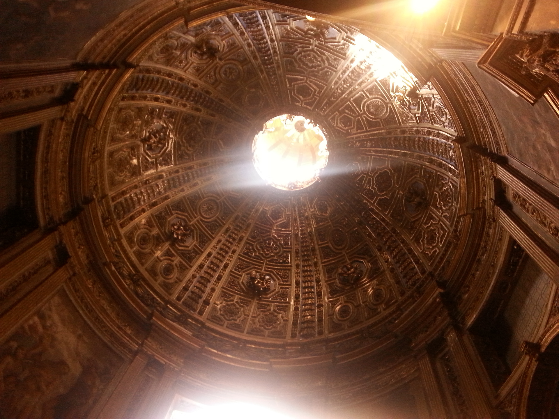 The Baptistry of Siena Cathedral dome ceiling. 