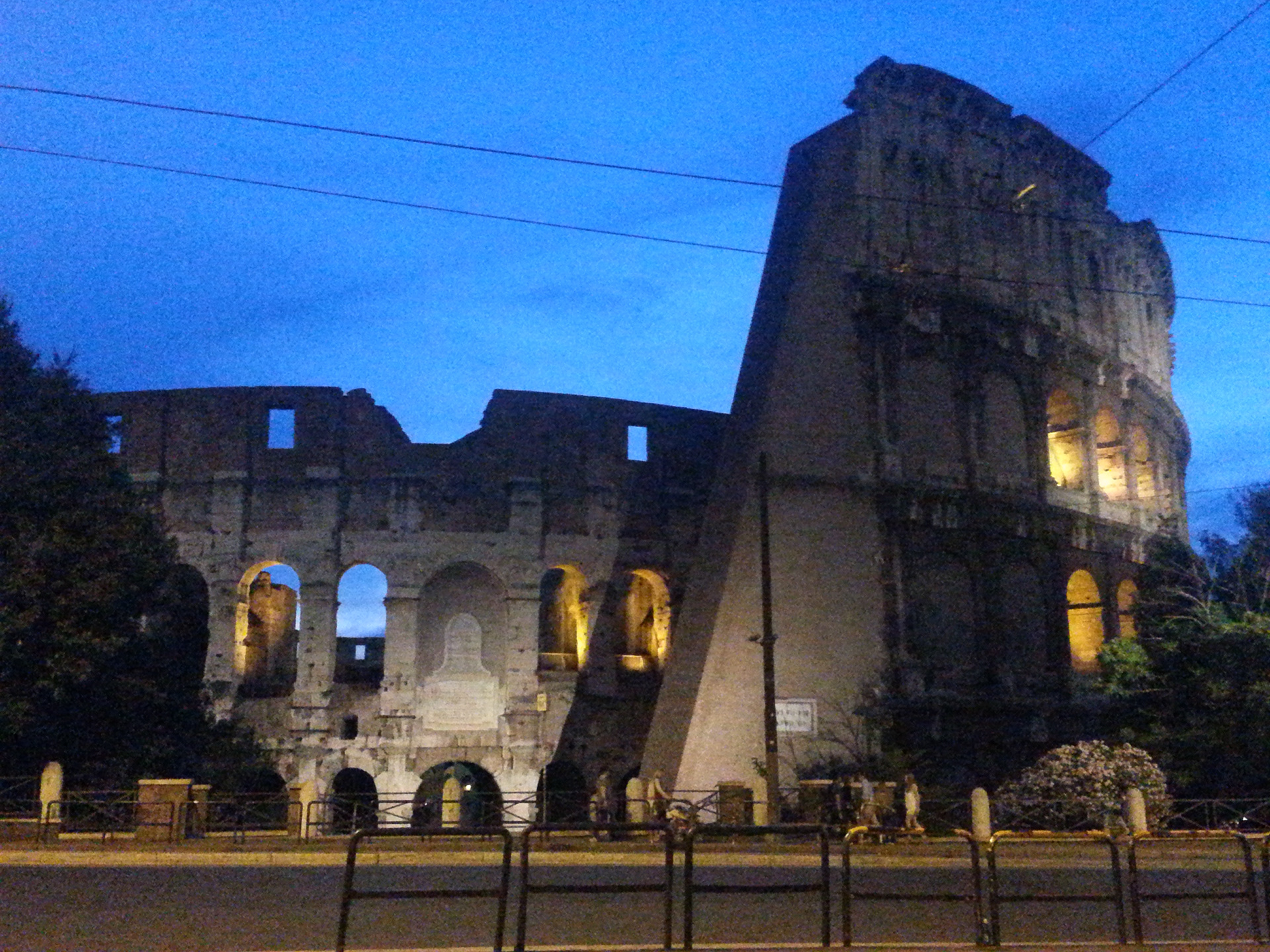 The Coliseum by night, Rome, Italy.