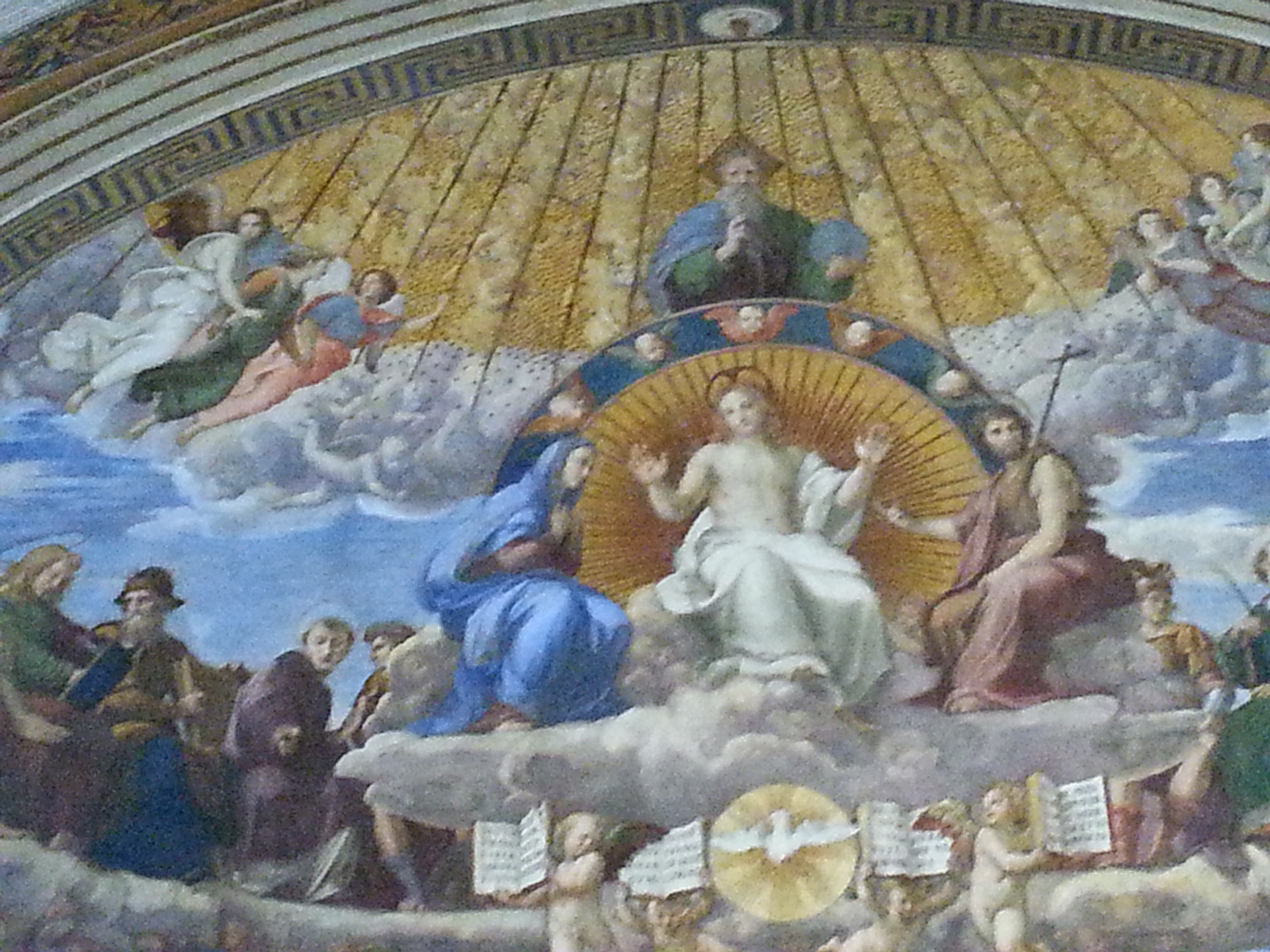 The Disputation of the Sacrament detail.