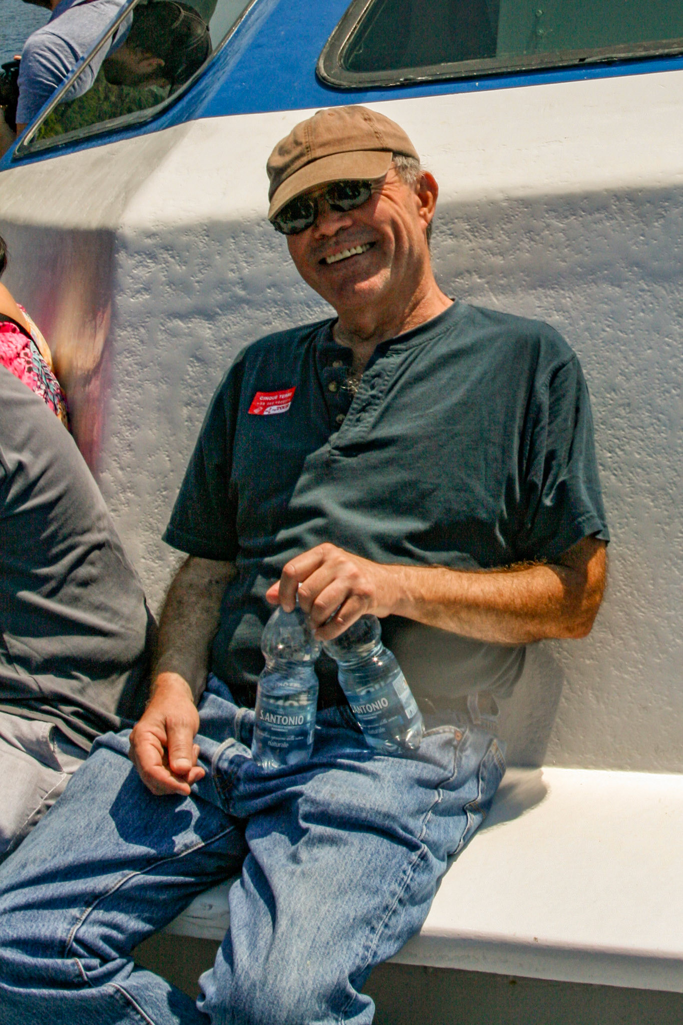 David Soileau waiting for the ferry to depart.