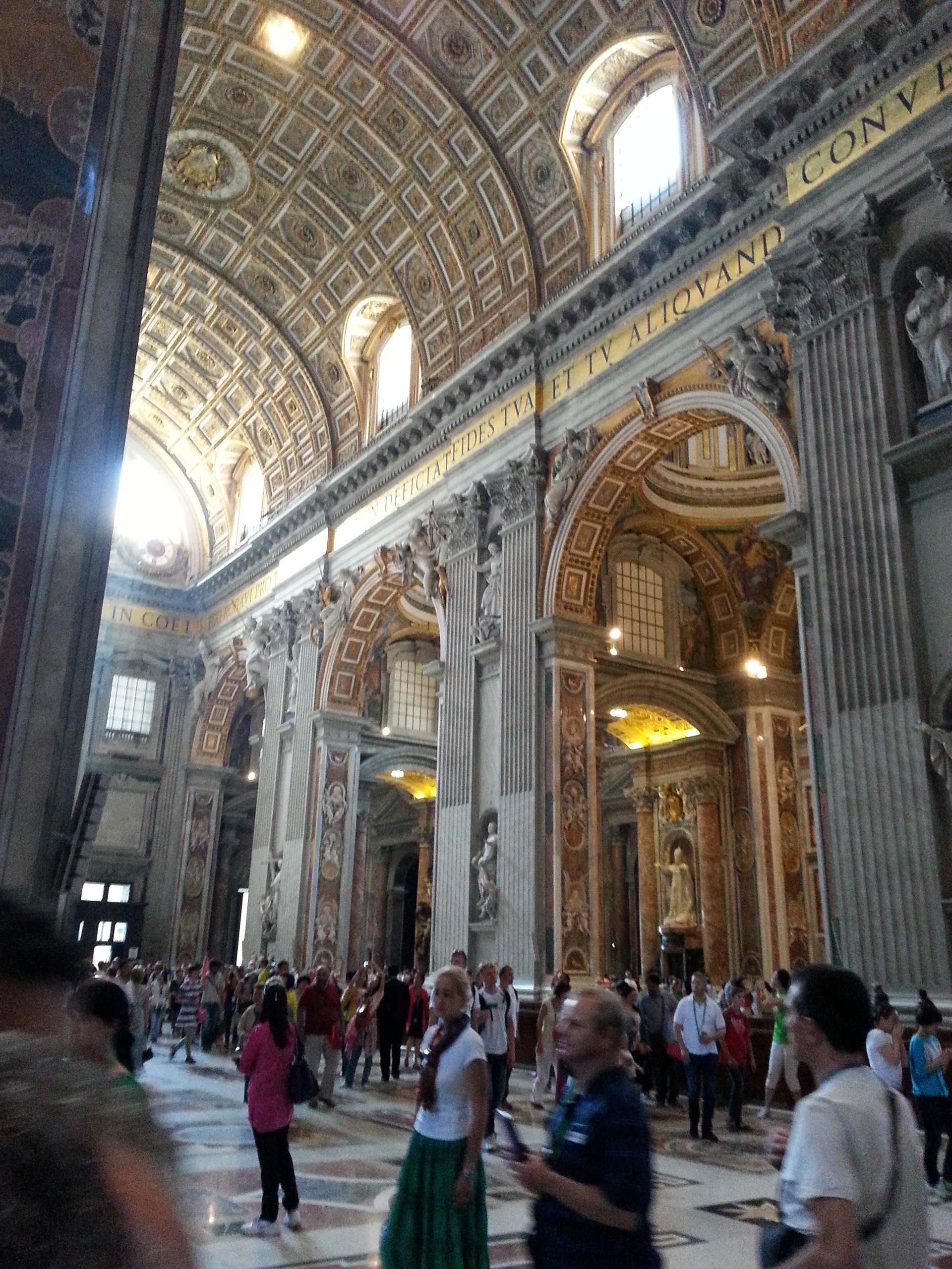 Interior of St. Peter's Basilica, Piazza San Pietro (St. Peter's Square), Vatican City, Rome 