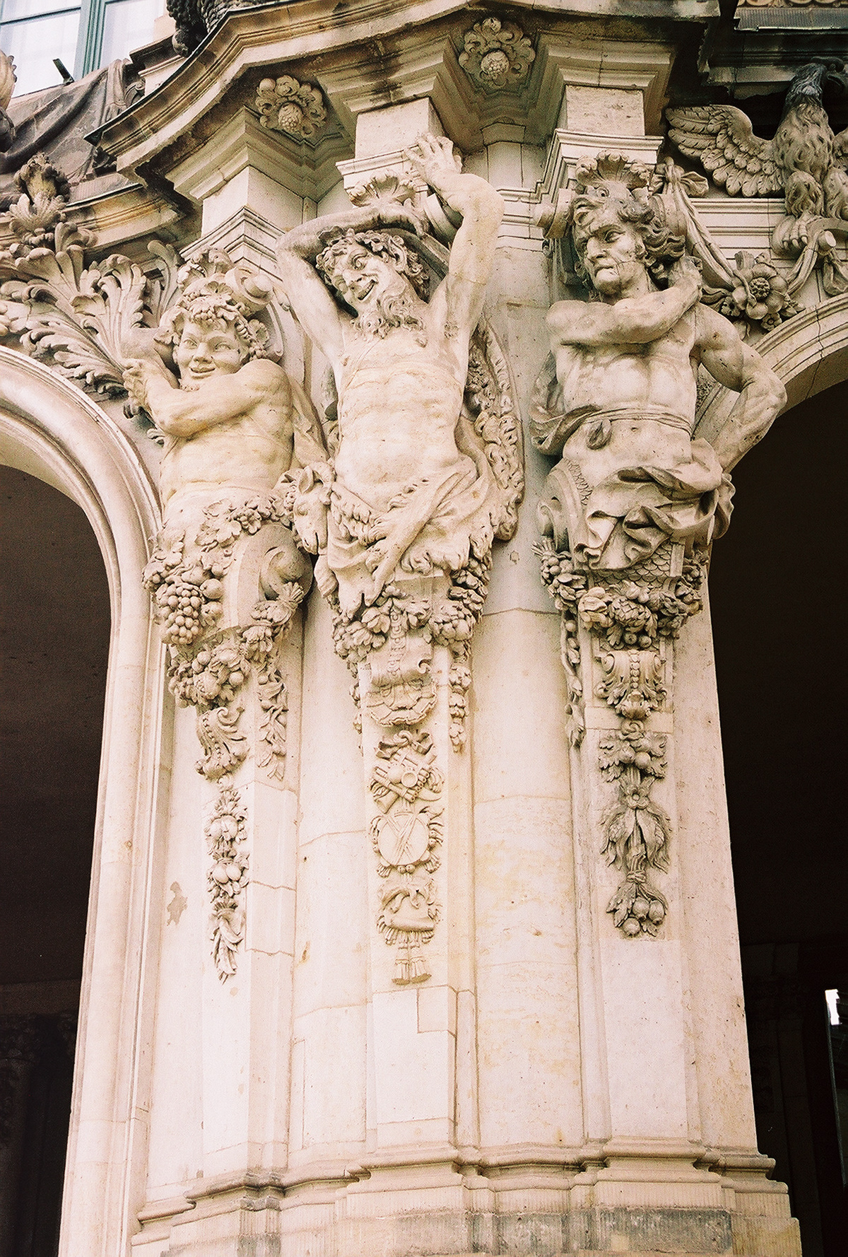 Figures of satyrs in the Zwinger
