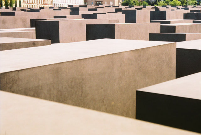 Holocaust Memorial - According to Eisenman's project text, the stelae are designed to produce an uneasy, confusing atmosphere, and the whole sculpture aims to represent a supposedly ordered system that has lost touch with human reason.