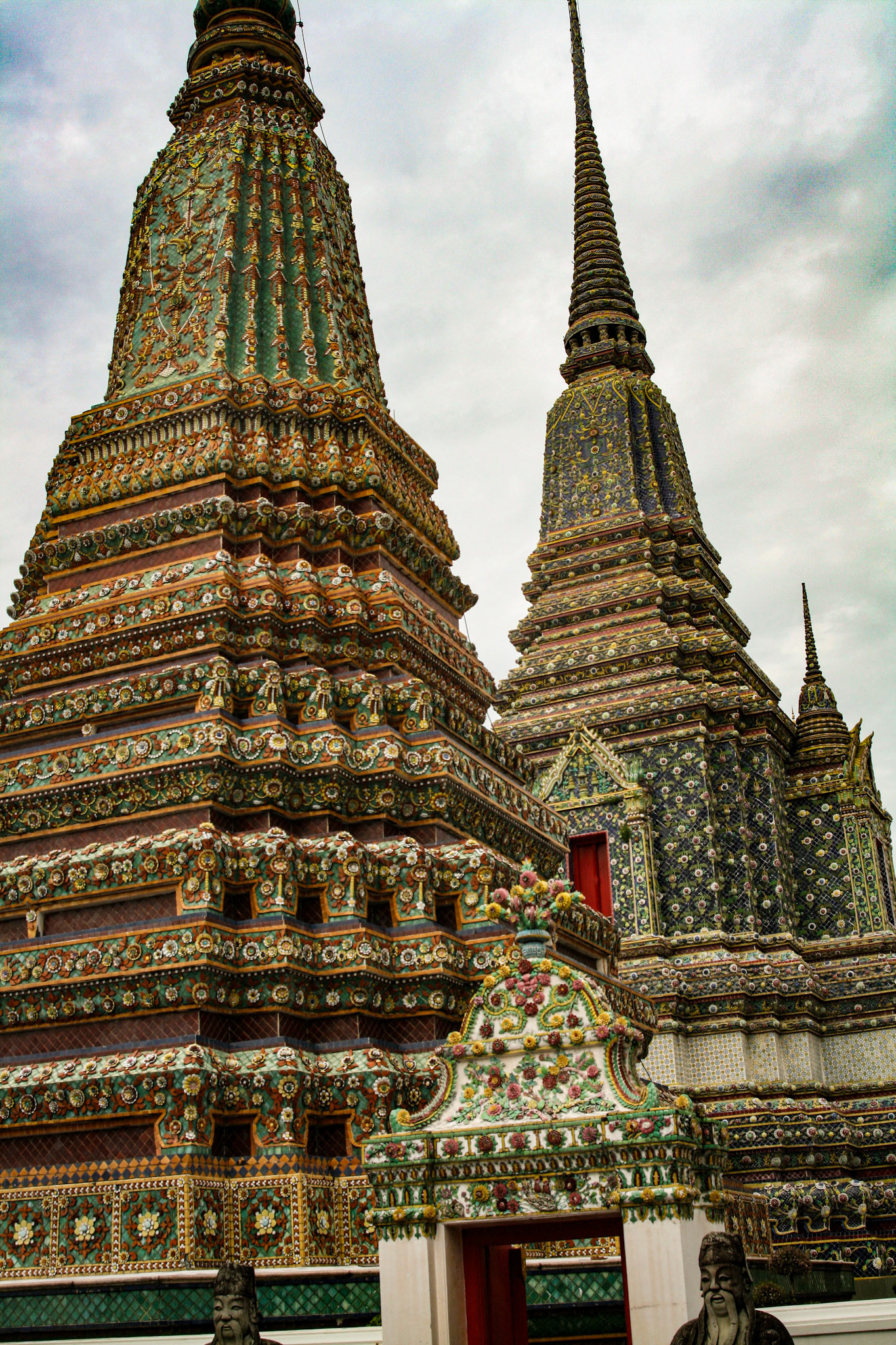 Stupas intricate tilework - Architectural detail