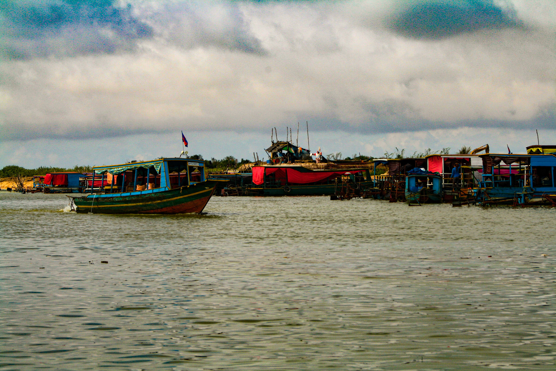 Tonlé Sap ('Fresh River' or commonly translated as 'Great Lake') is a lake in the northwest of Cambodia. It belongs to the Mekong River system. It is the largest freshwater lake in Southeast Asia and one of the most diverse and productive ecosystems in the world, designated as a Biosphere Reserve by UNESCO in 1997 due to its high biodiversity. 
