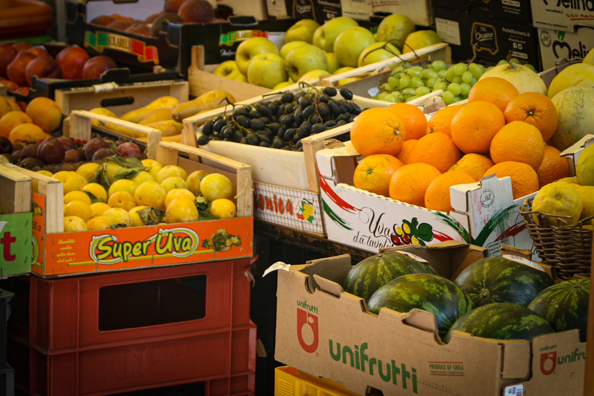 Produce market in Riomaggiore