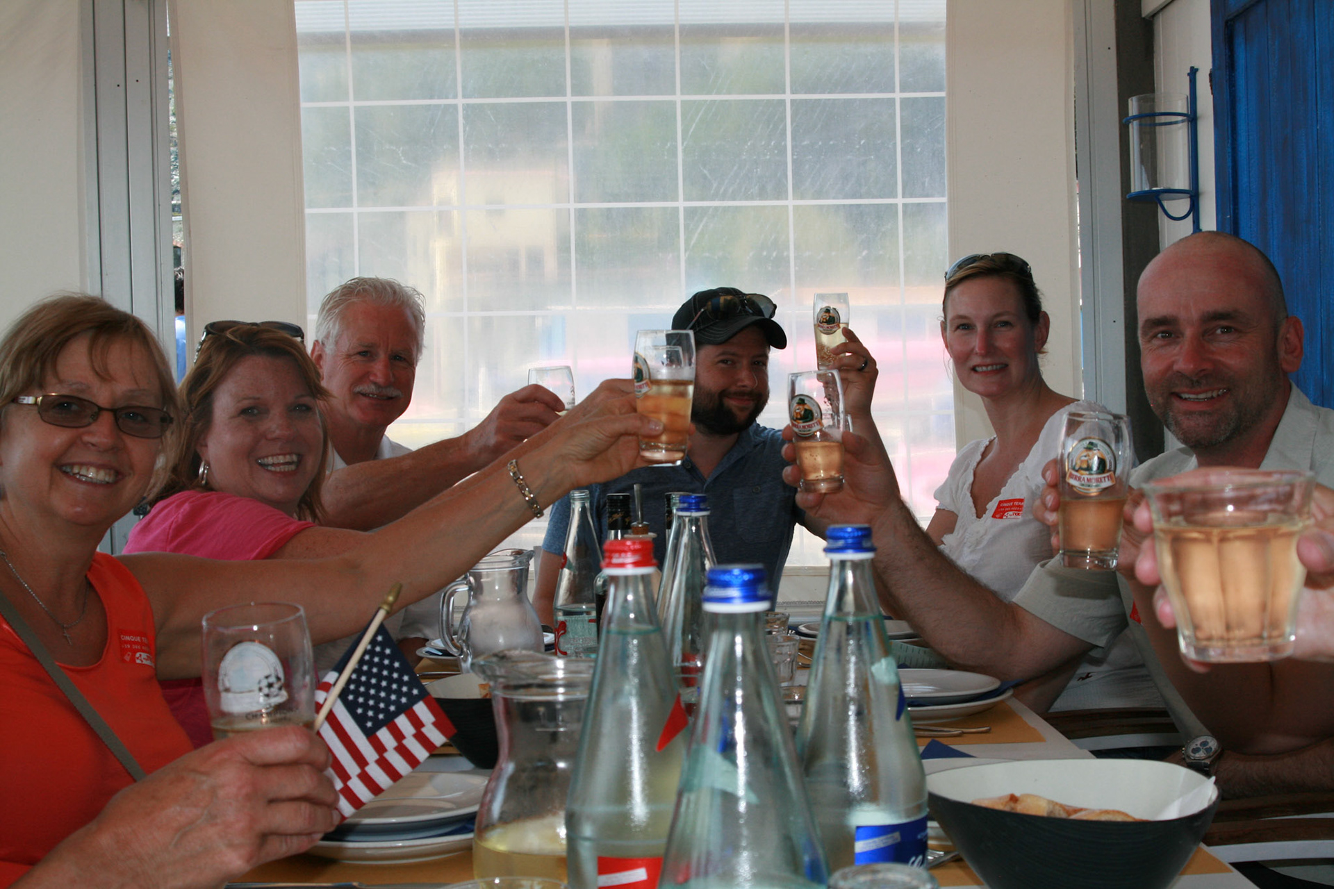 Our group breaks for lunch.