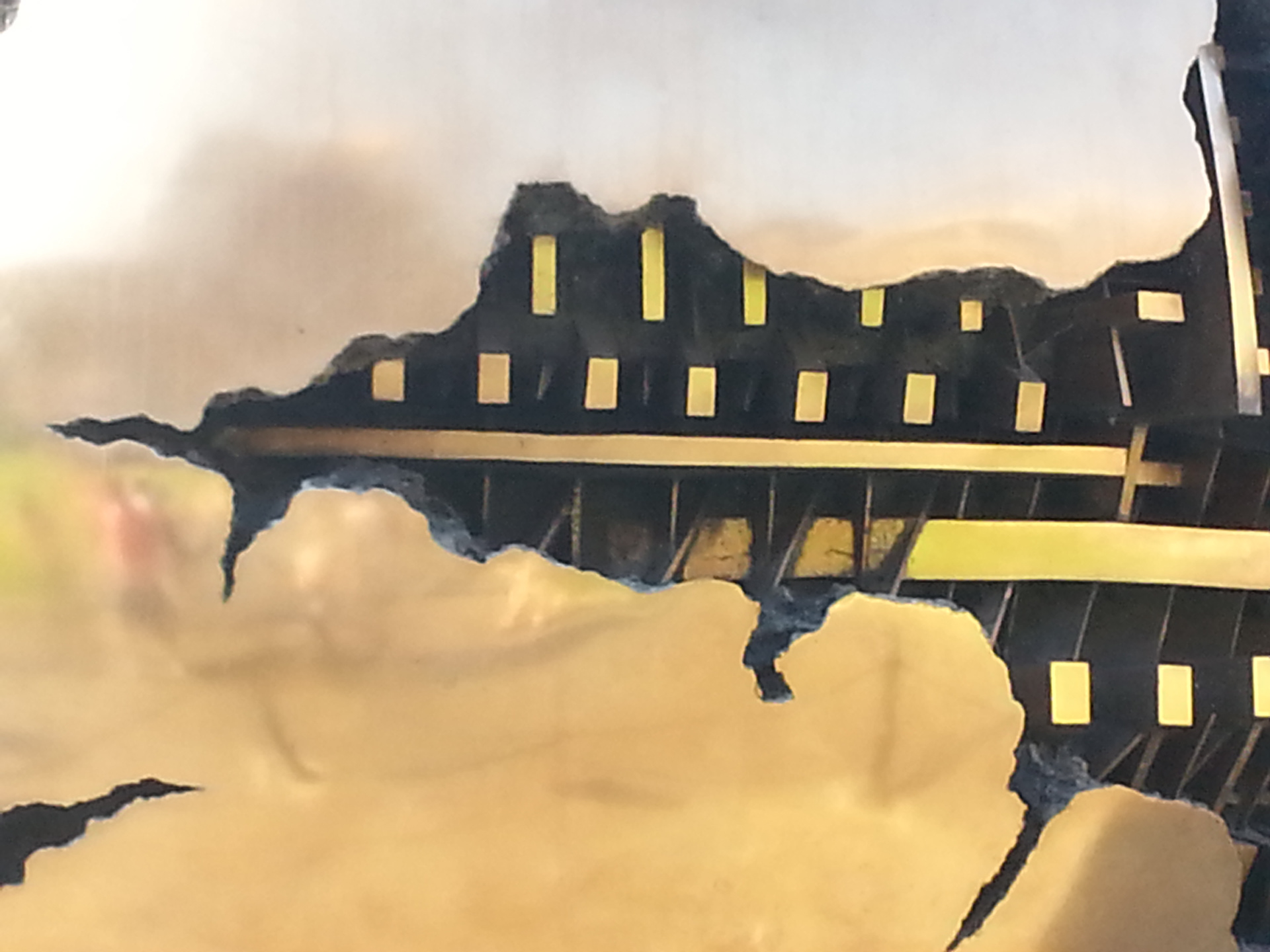 Sphere Within Sphere (Sfera con sfera) detail. 