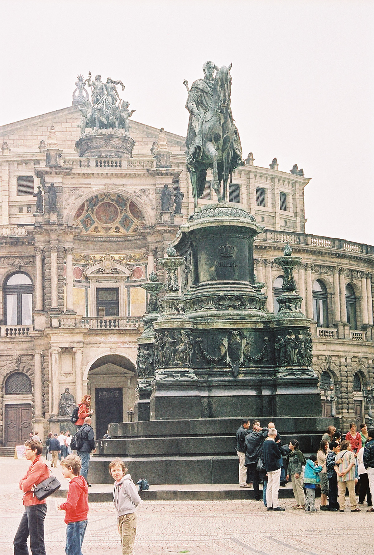 Statue of King John of Saxony in front of Semperoper