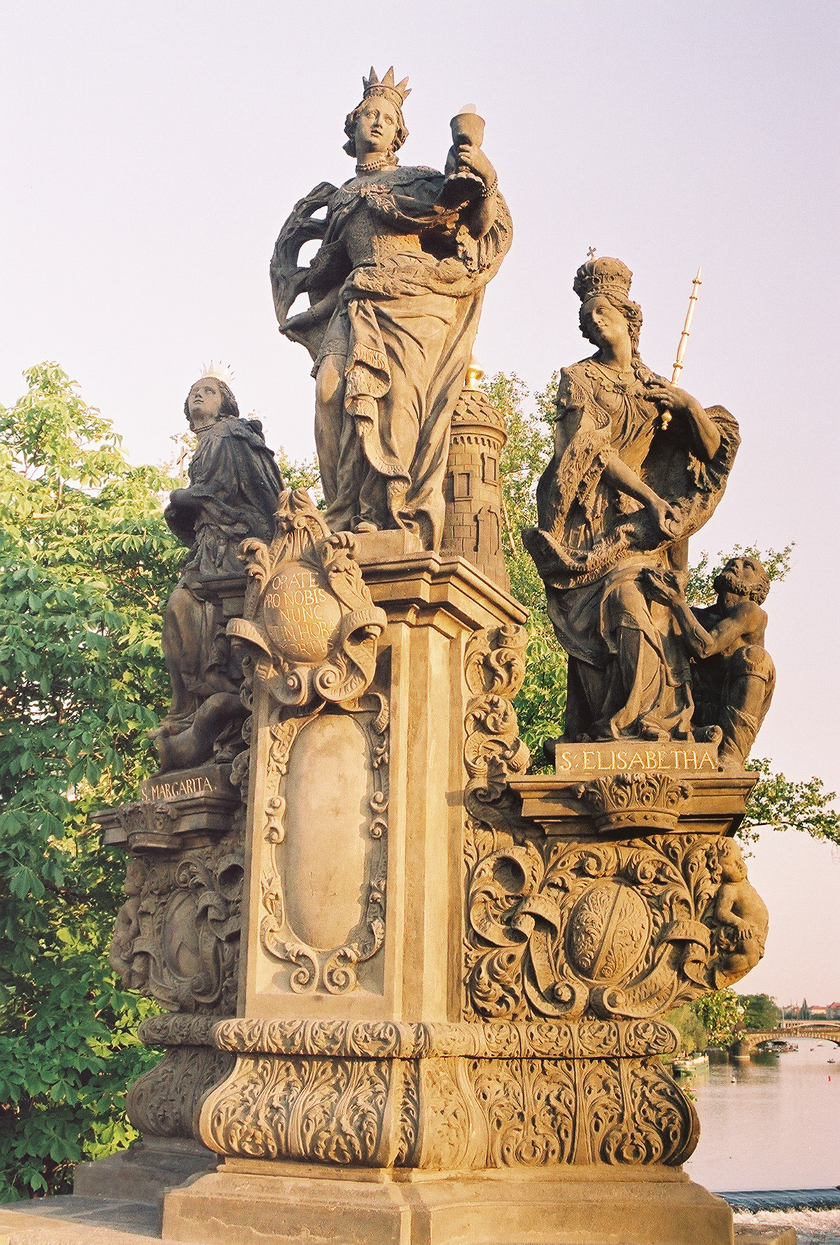Charles Bridge statues - Saints Barbara, Margaret and Elizabeth 