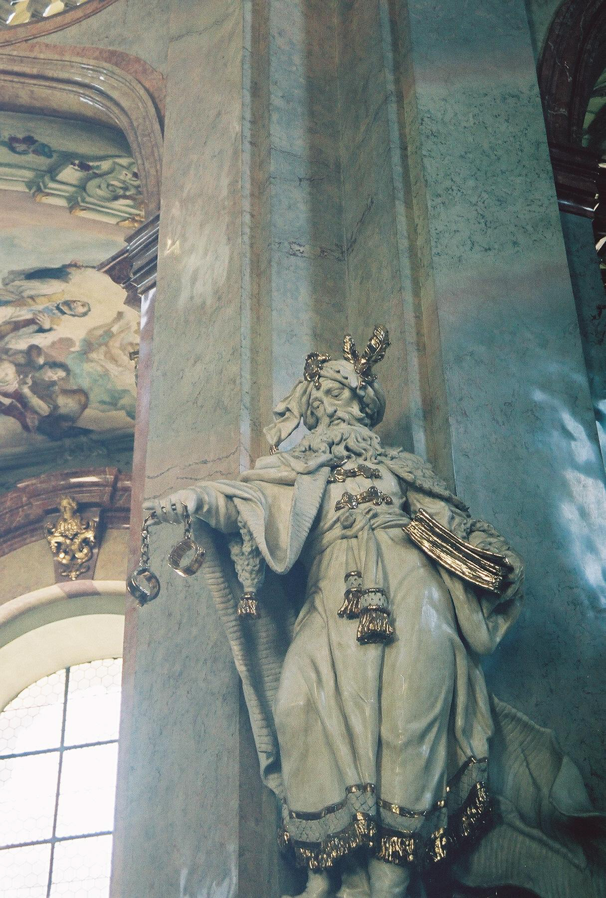 Sculpture of Cyrus the Great in St. Nicholas Church - Prague