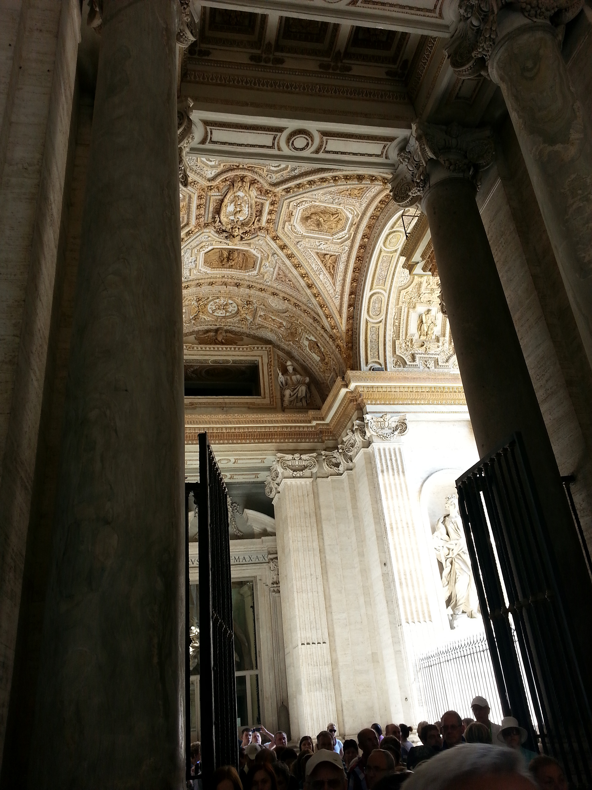 Waiting to enter St. Peter's Basilica.