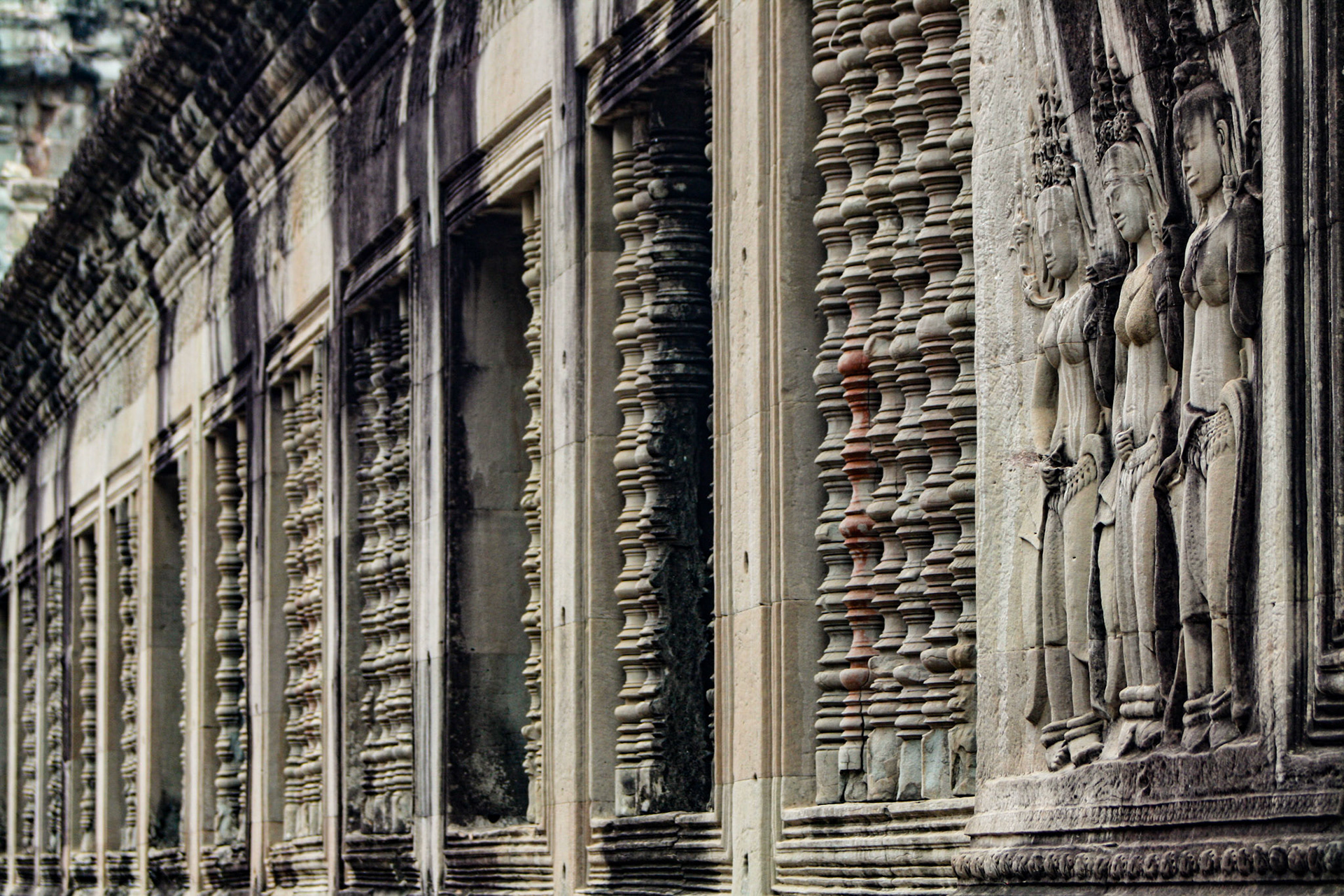 Angkor Wat Eastern wall.