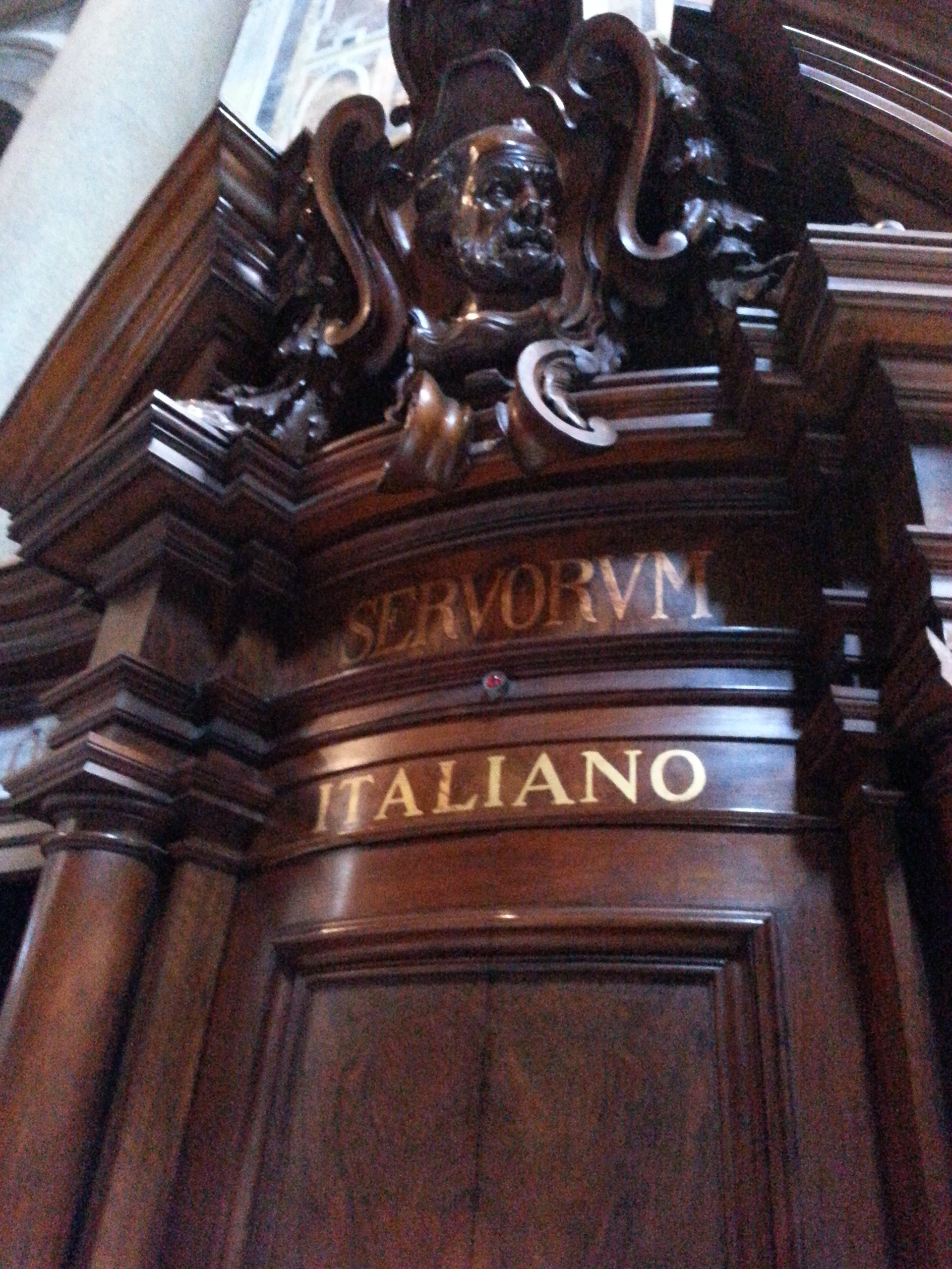 Wooden cabin confessional in St. Peter s Basilica, Vatican City 