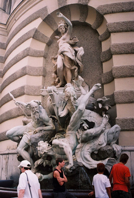 Fountain Power of a Sea near Hofburg Palace - Vienna 