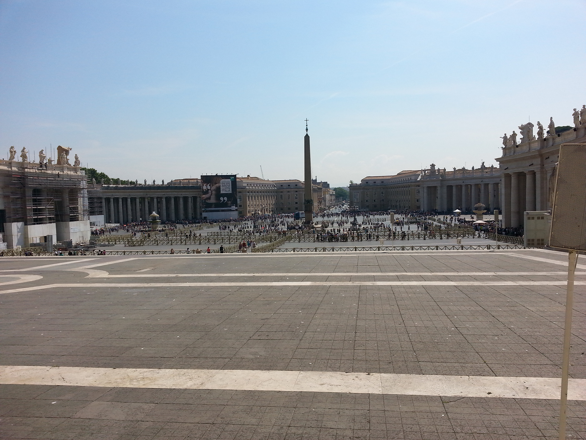 St. Peter's square in front of St. Peter's Basilica at the Vatican. 