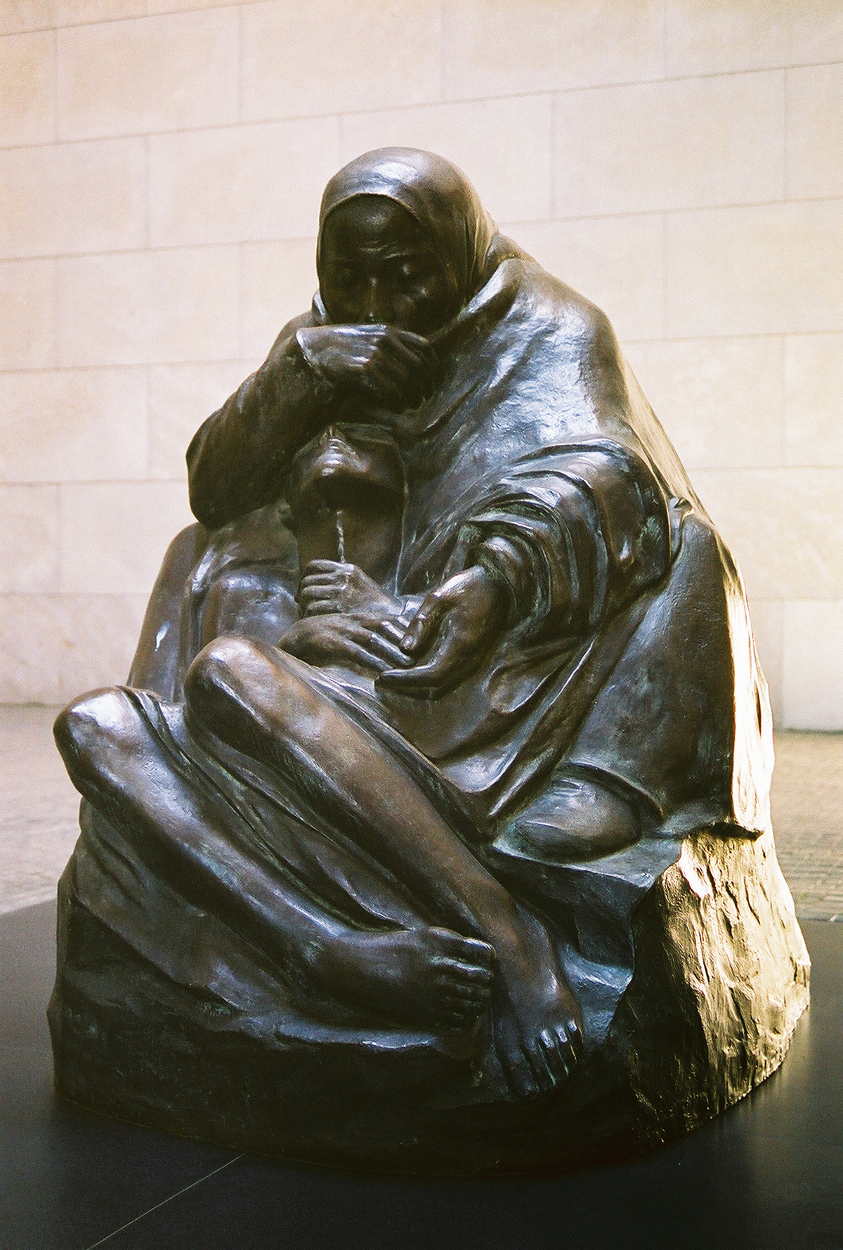 Sculpture 'Mother with her Dead Son' in the memorial hall