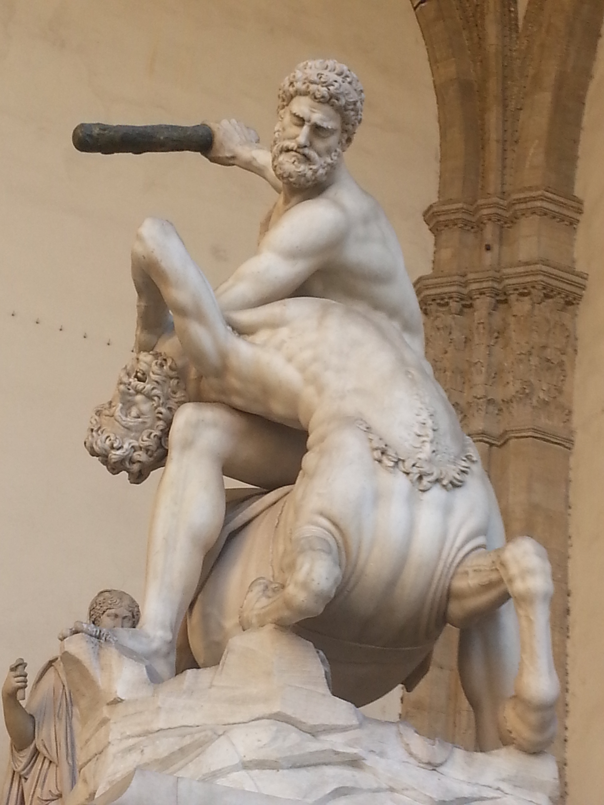 Heracles fighting the centaur Nessus by Giambologna (with the help of Pietro Francavilla). 