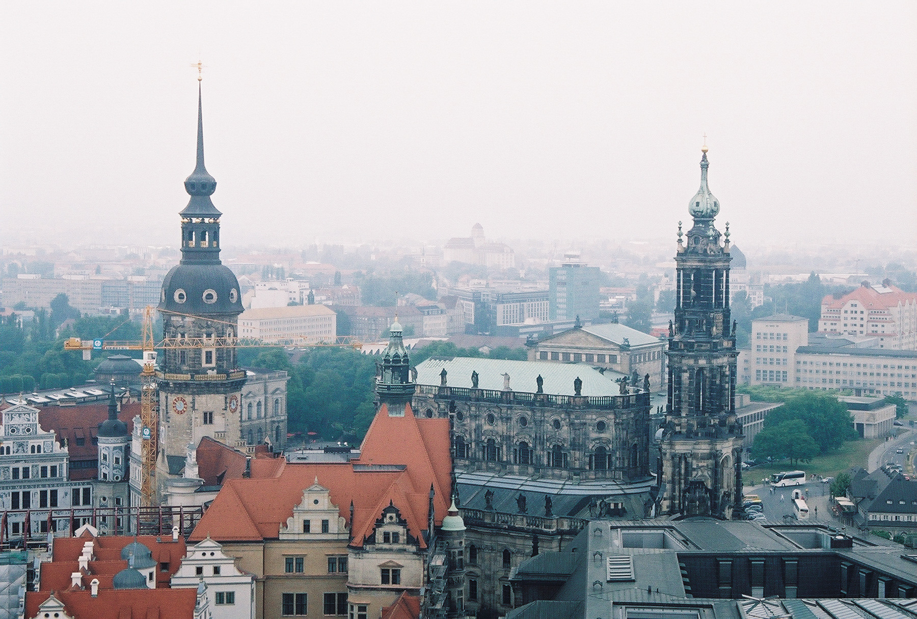 A view of the Katholische Hofkirche and the Dresden Royal Castle
