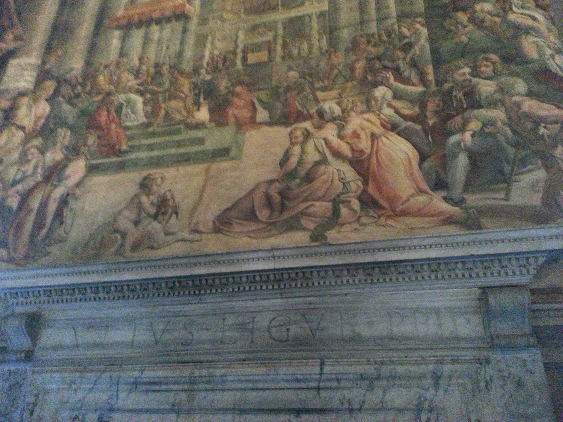 The Hall of Constantine - The Donation of Constantine (Latin: Donatio Constantini) is a forged Roman imperial decree by which the 4th-century emperor Constantine the Great supposedly transferred authority over Rome and the western part of the Roman Empire to the Pope. Composed probably in the 8th century, it was used, especially in the 13th century, in support of claims of political authority by the papacy. 