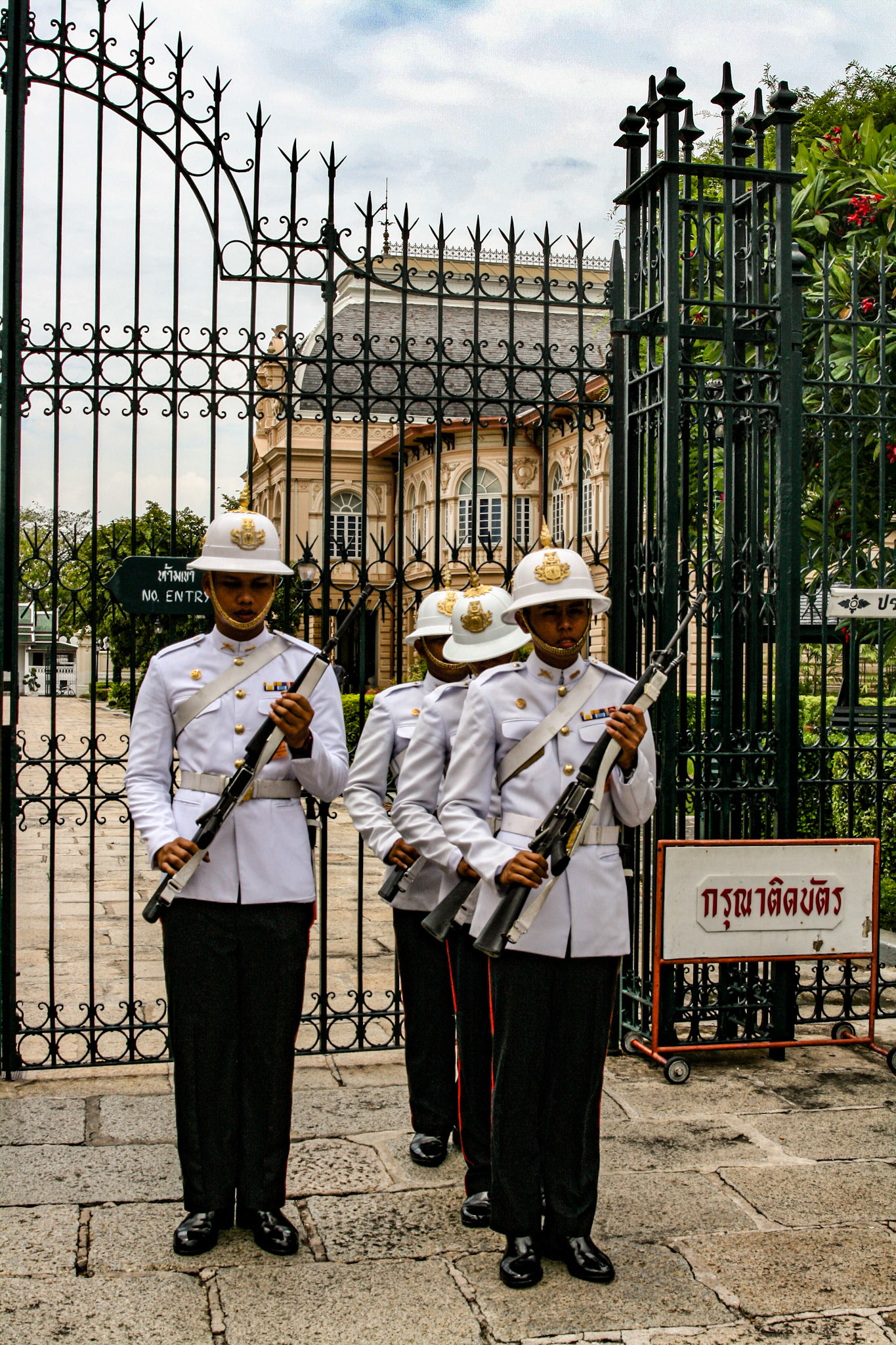 Thai royal Kings Guard at Grand Palace Bangkok 