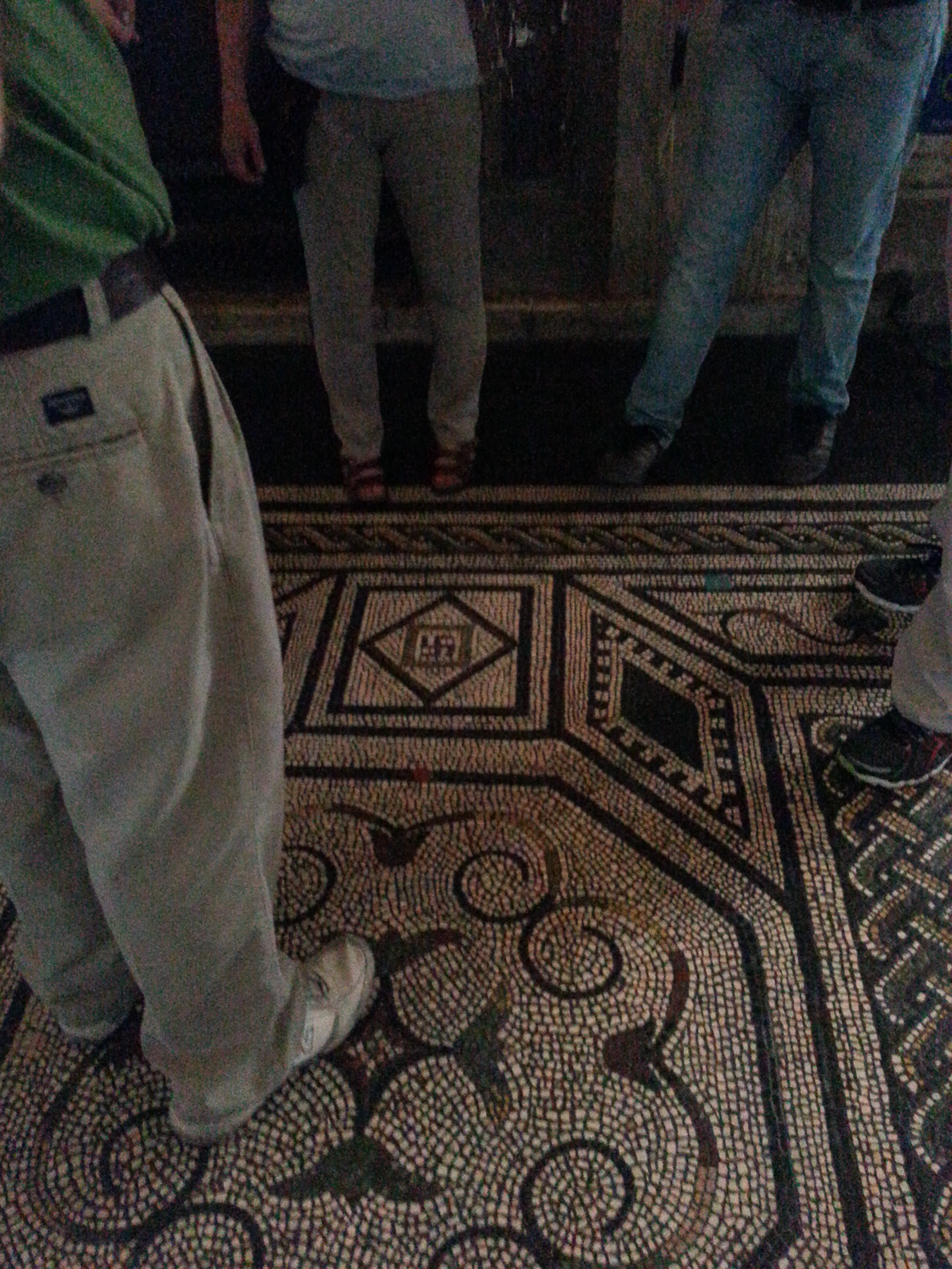 Mosaic floor tile detail.