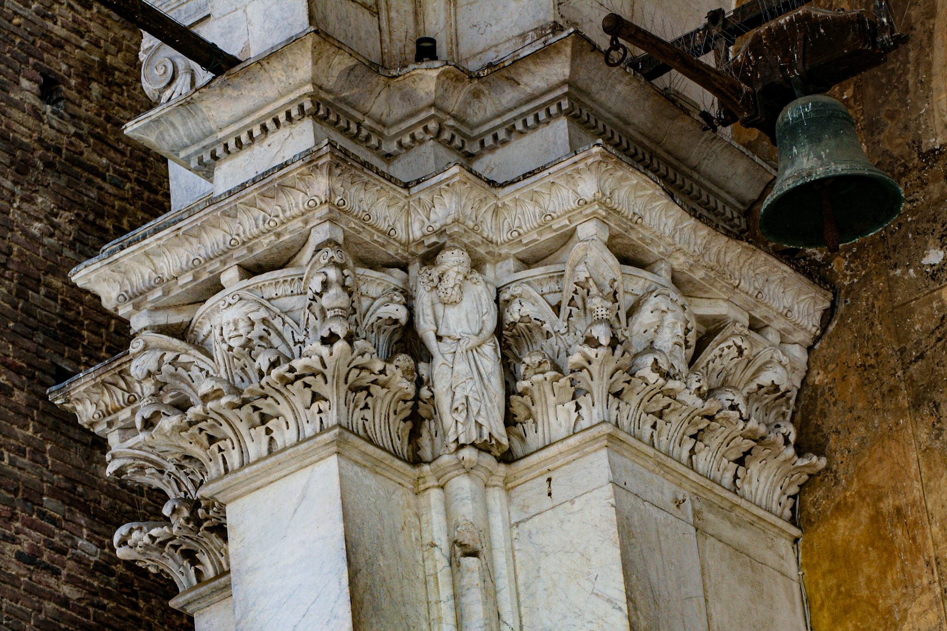 Cappella di Piazza detail, Siena, Tuscany, Italy 