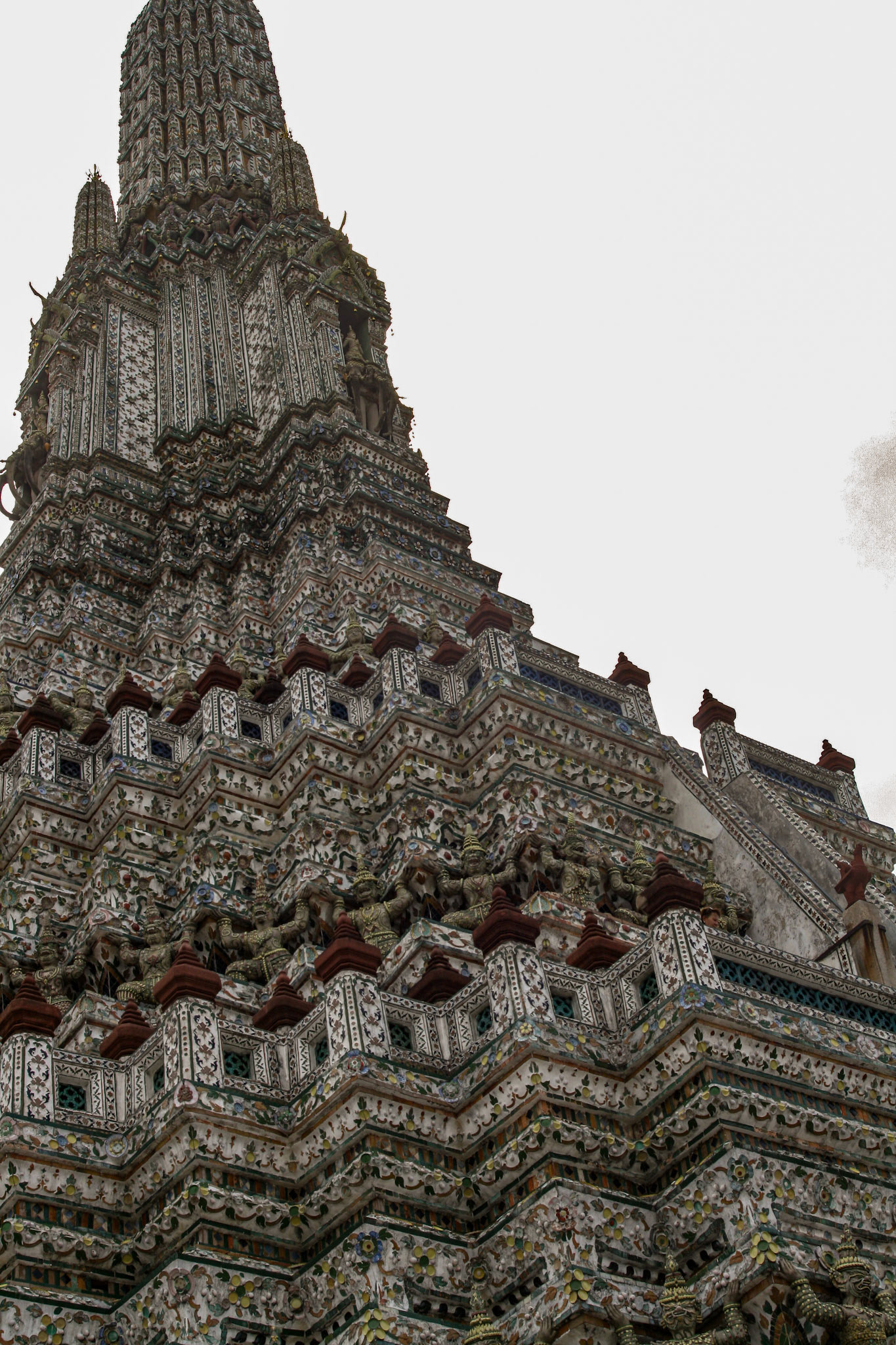 Architectural detail, Wat Arun, Temple of Dawn, Bangkok, Thailand 