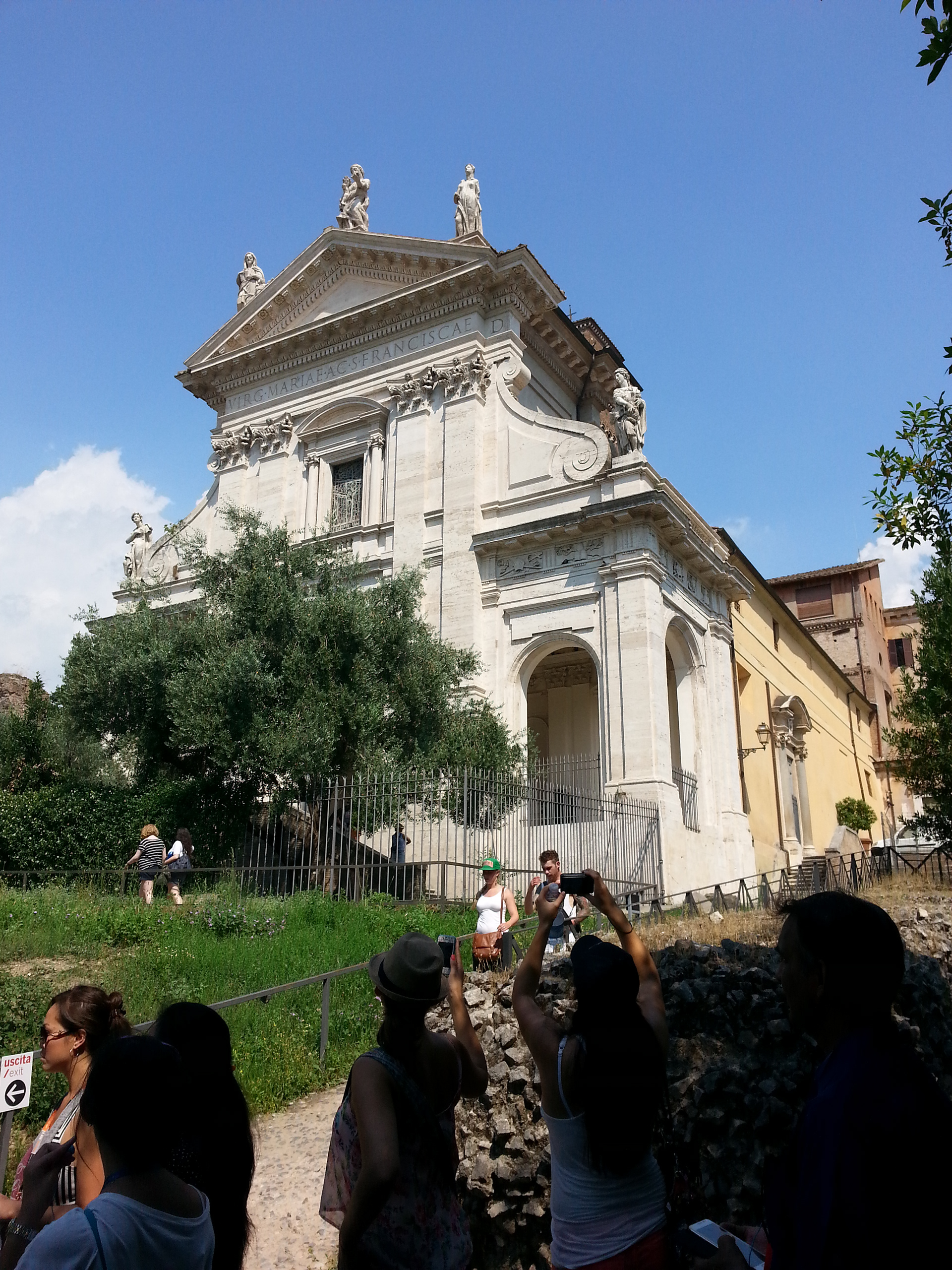 Santa Francesca Romana (Italian: Basilica di Santa Francesca Romana), previously known as Santa Maria Nova, is a Roman Catholic church situated next to the Roman Forum in the Roine Campitelli in Rome, Italy. 