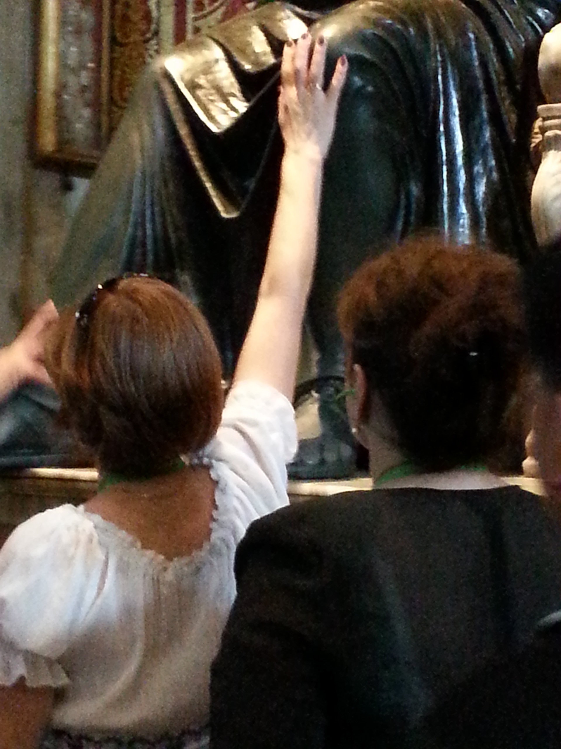 The right foot of this statue in St. Peter's Basilica has been rubbed by visitors' hands praying for wisdom for over 700 years! 