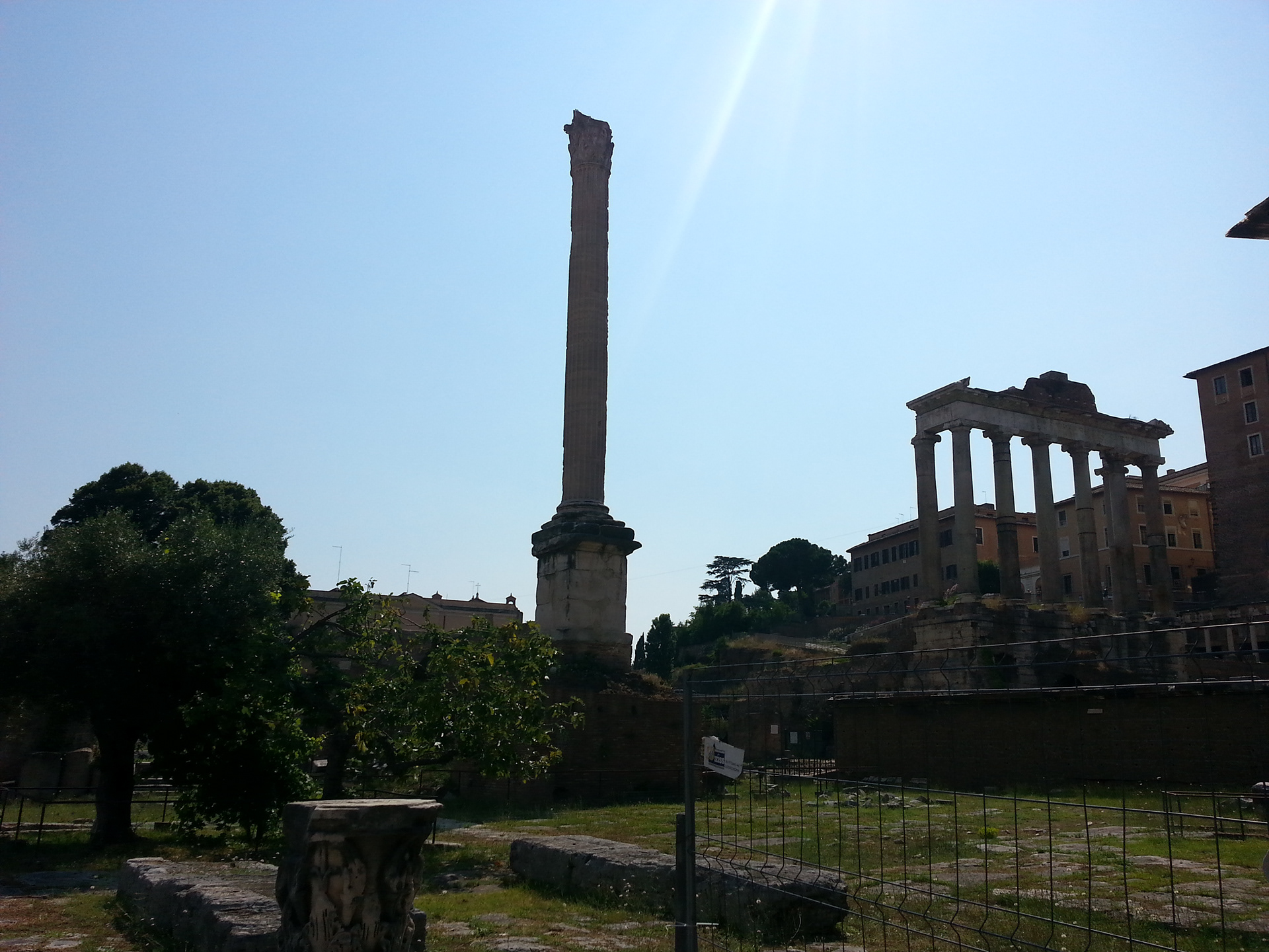 The Column of Phocas (Italian: Colonna di Foca) is a Roman monumental column in the Roman Forum of Rome, Italy, built when Rome was part of the Eastern Roman Empire after reconquest from the Kingdom of the Ostrogoths.