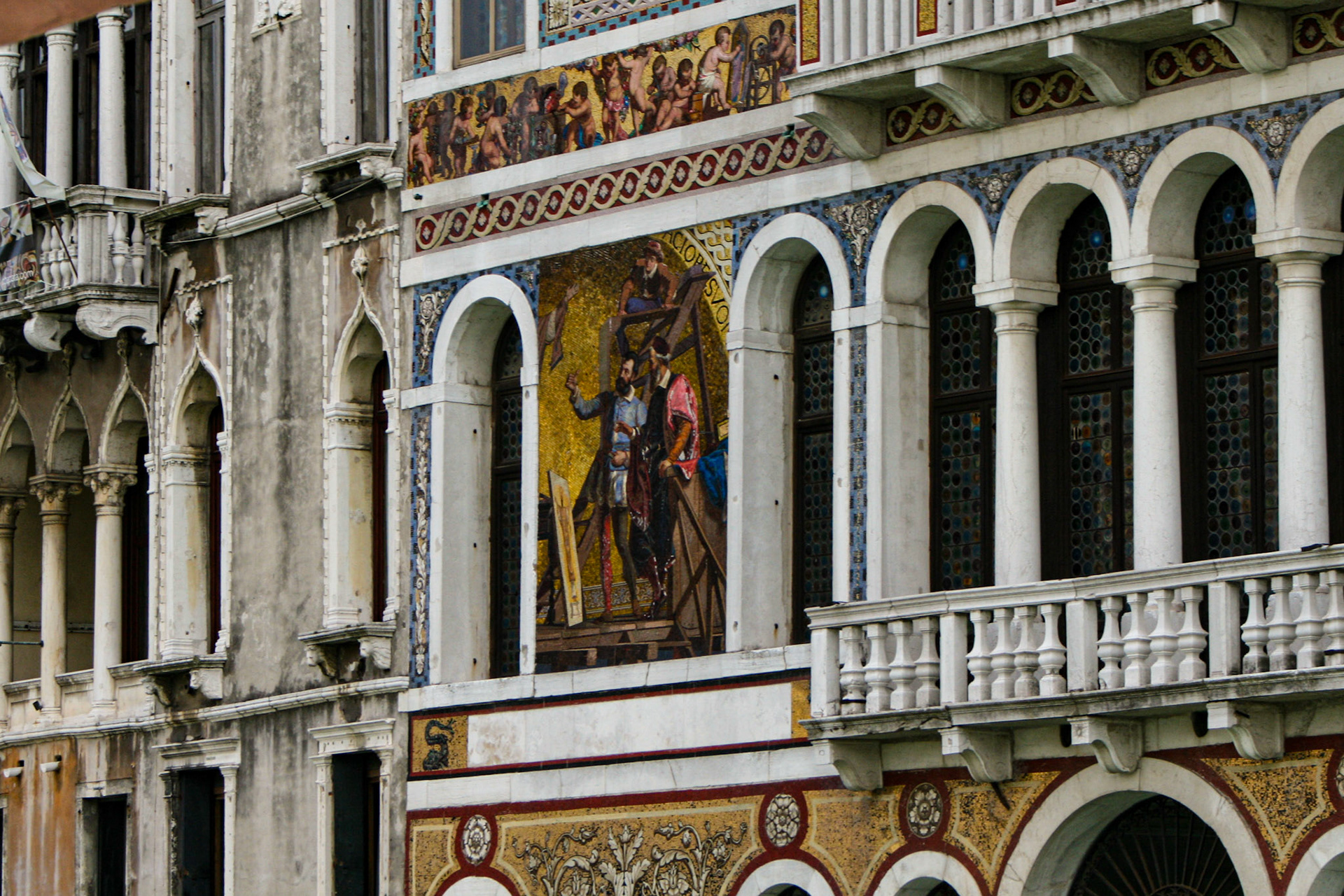 Palazzo Barbarigo is a palace situated facing the Grand Canal of Venice, Italy. It is not to be confused with the Palazzo Barbarigo Minotto and Palazzo Barbarigo della Terrazza, both also on the Grand Canal, and other palazzi, and several villas, once owned by the Barbarigo family. Originally built in the 16th century, it is distinguished by its mosaics of Murano glass applied in 1886. 