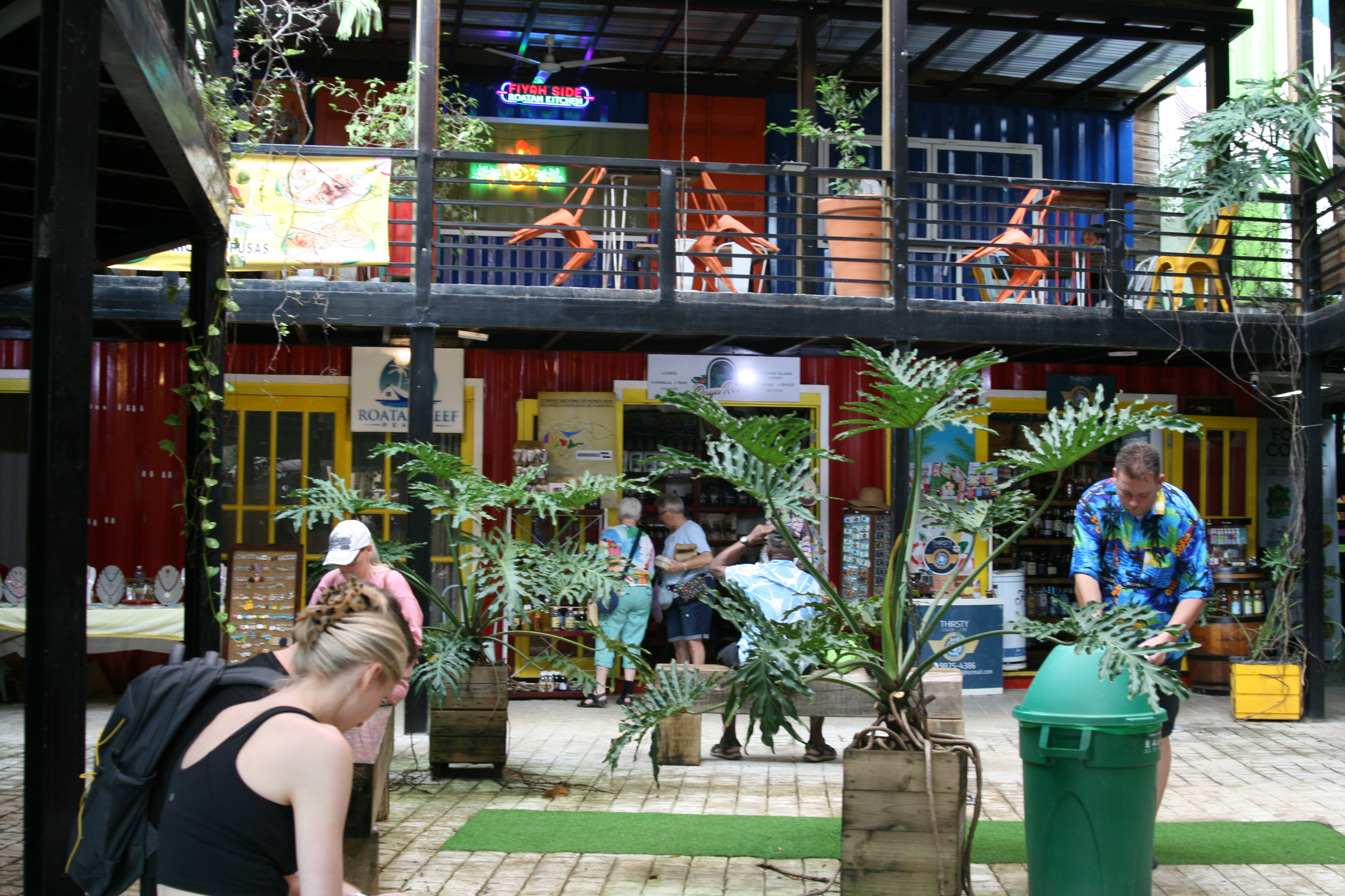 Chocolate factory and shops in Roatan, Honduras