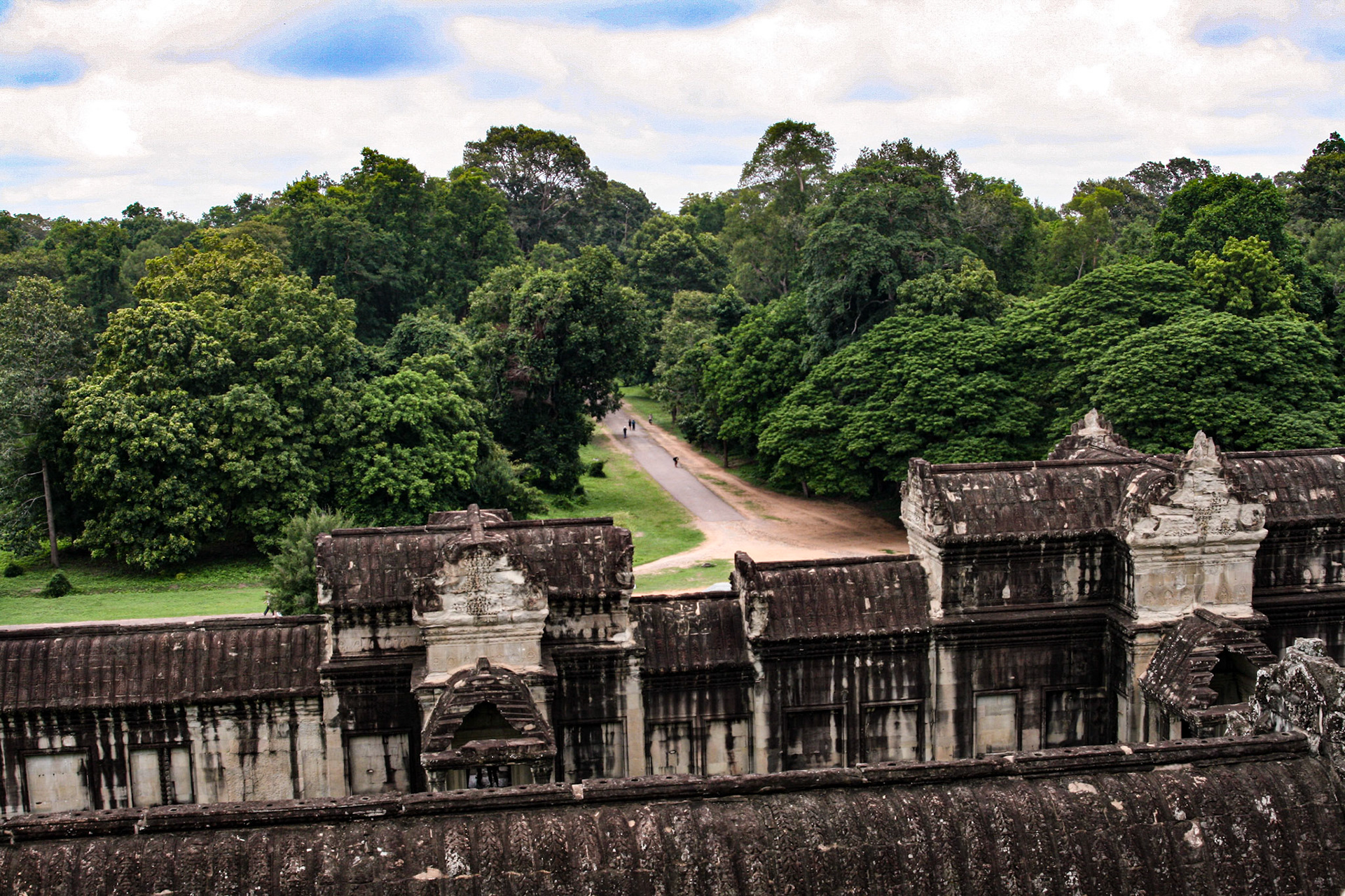 Angkor Wat meaning "Temple City" is a temple complex in Cambodia and is the largest religious monument in the world on a site measuring 162.6 hectares (1,626,000 m2; 402 acres).