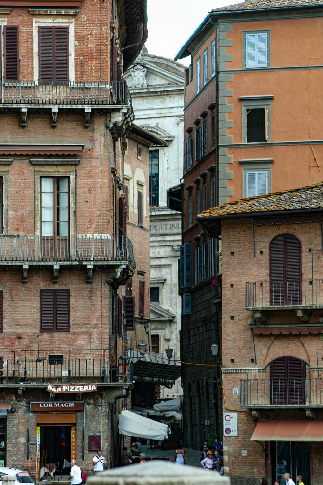 Streets of Siena, Tuscany, Italy.