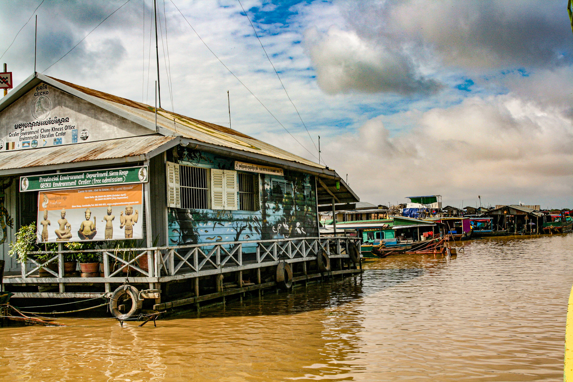 Tonlé Sap Lake, the largest freshwater body in Southeast Asia, supports a large carp-breeding and carp-harvesting industry, with numerous floating fishing villages inhabited largely by ethnic Vietnamese.